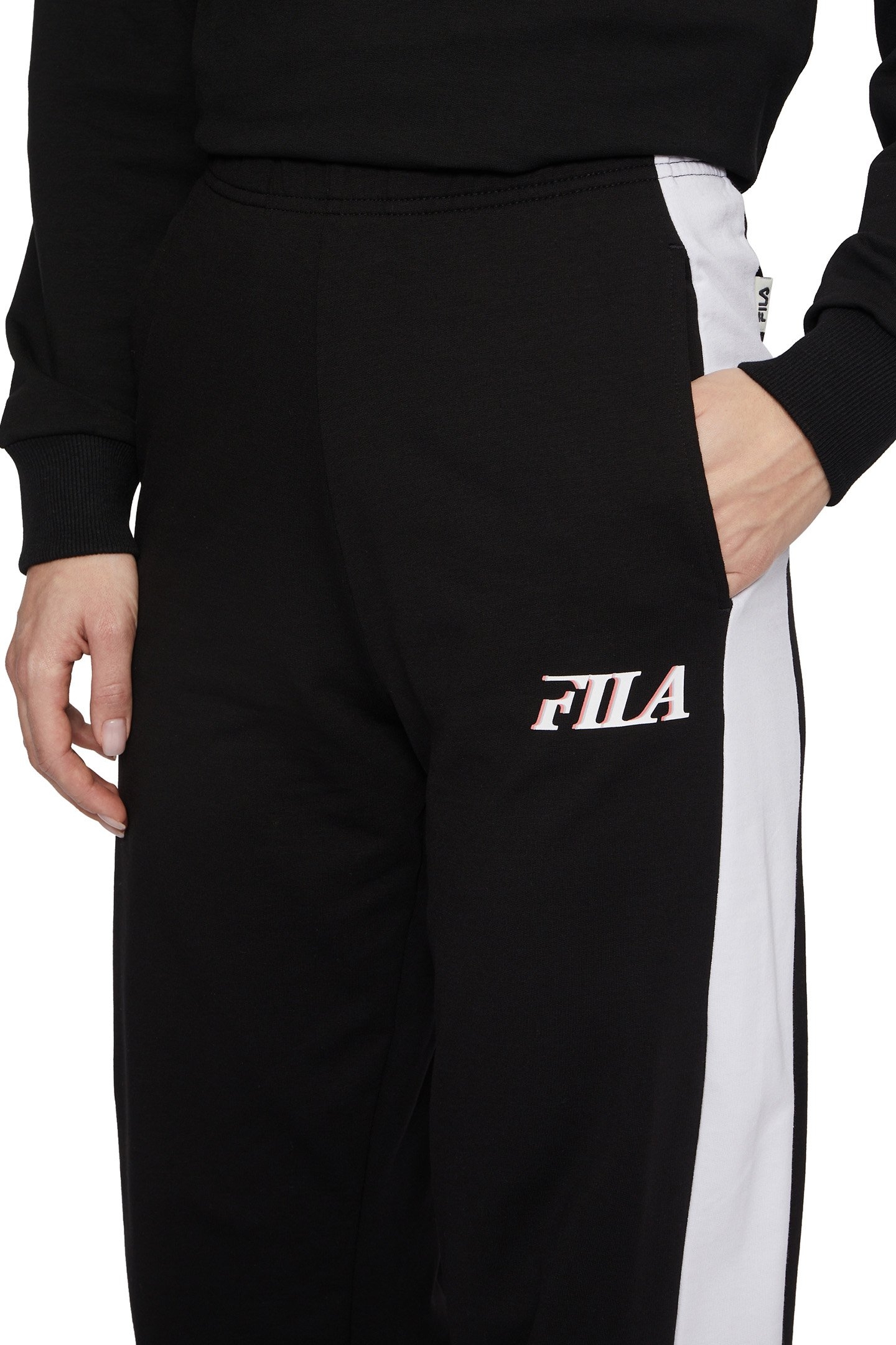 LOKEREN GRAPHIC SWEAT PANTS BLACK-BRIGHT WHITE 7