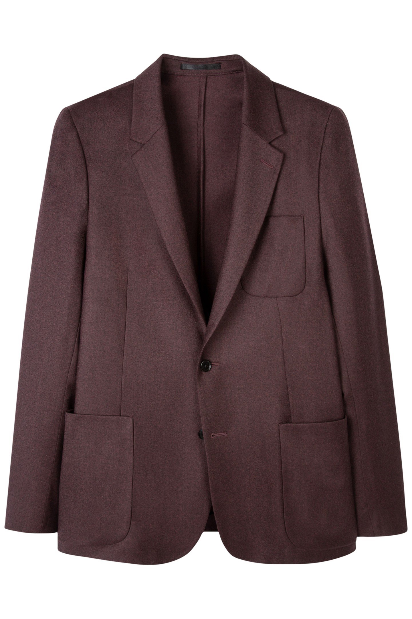 2 BUTTON PATCH POCKET JACKET VERY DARK RED 4