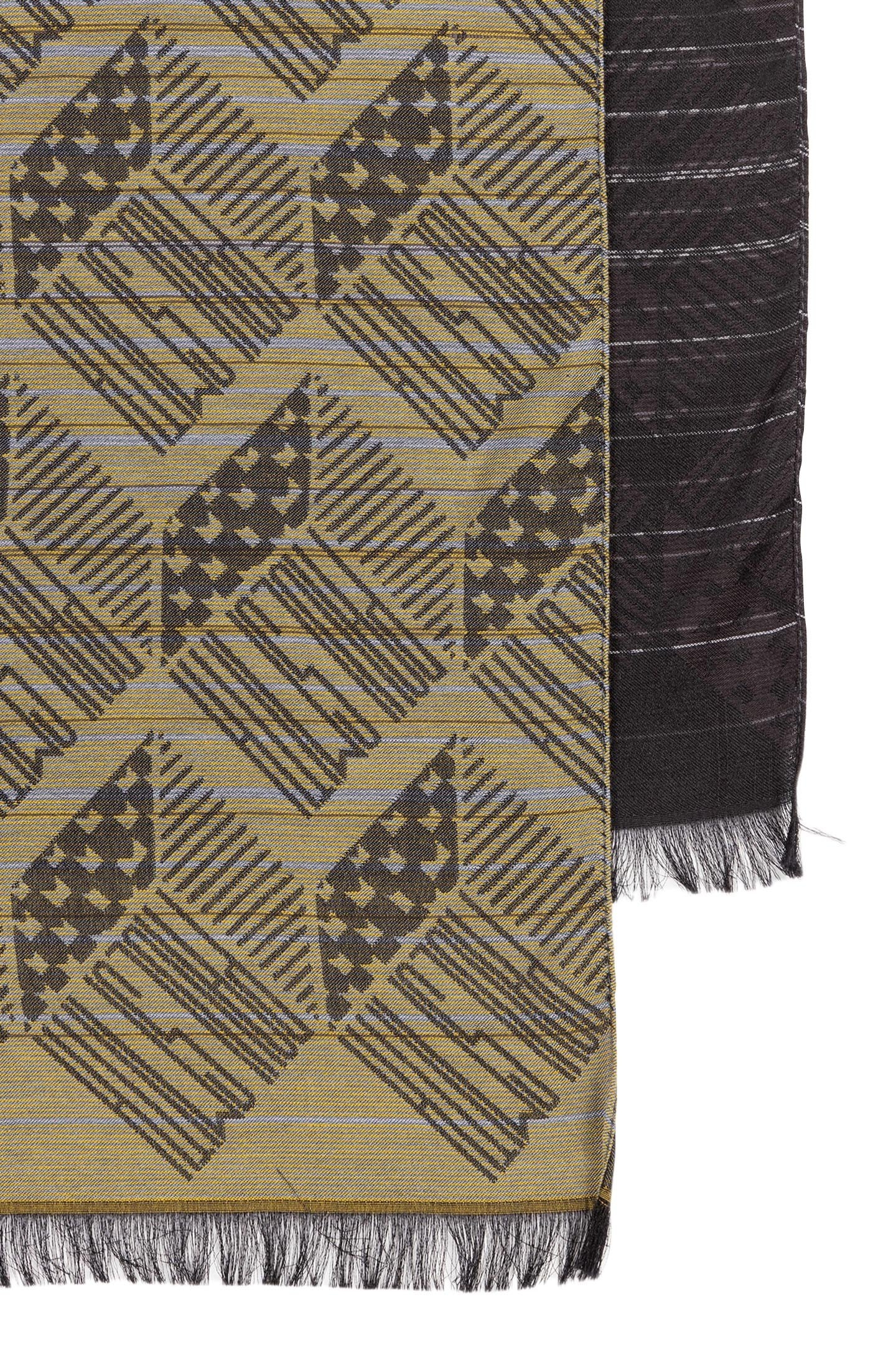SCARF PS CUBE JACQUARD SLATE 2