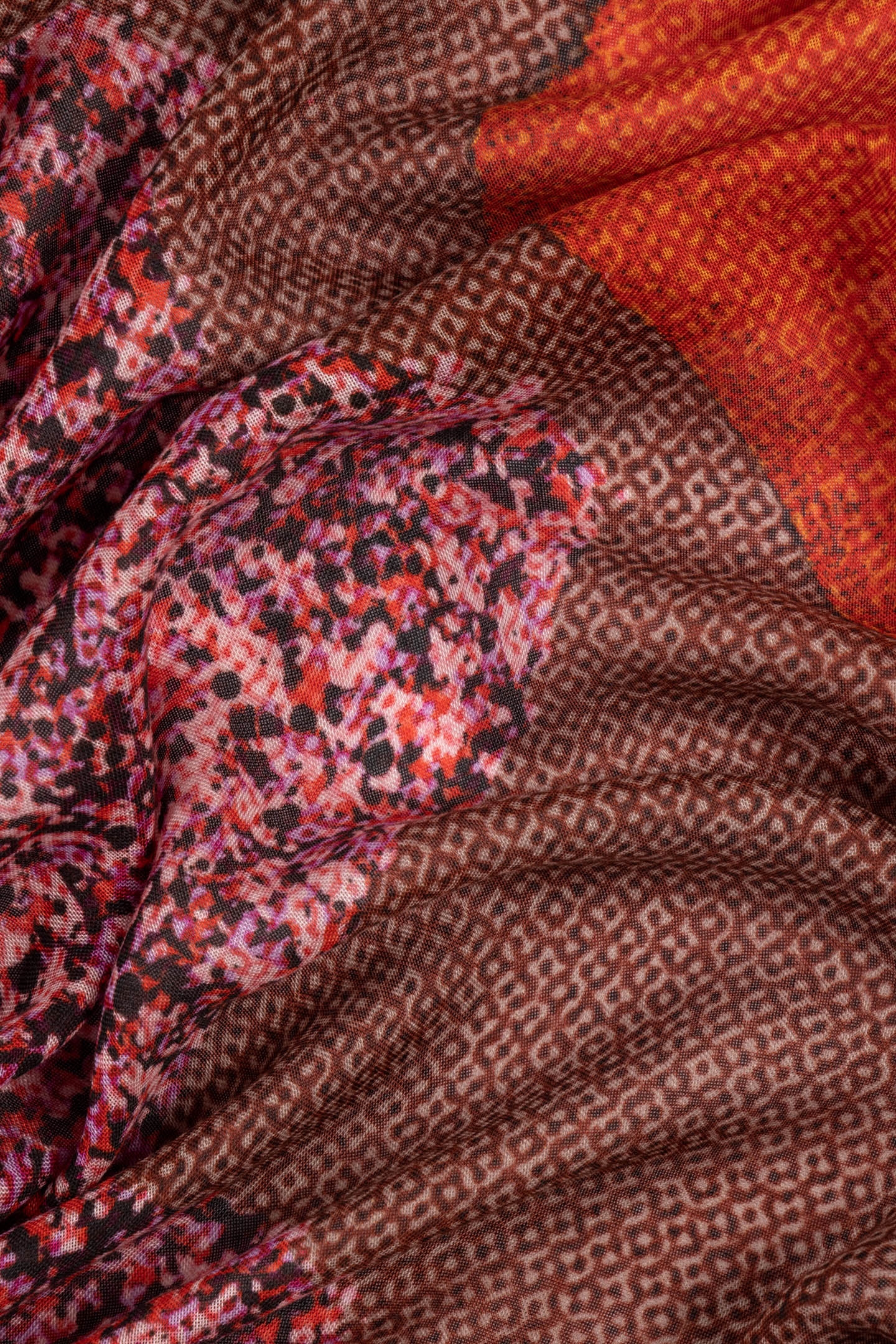 WOMEN SCARF ABSTRACT TEXTLE PINK 4