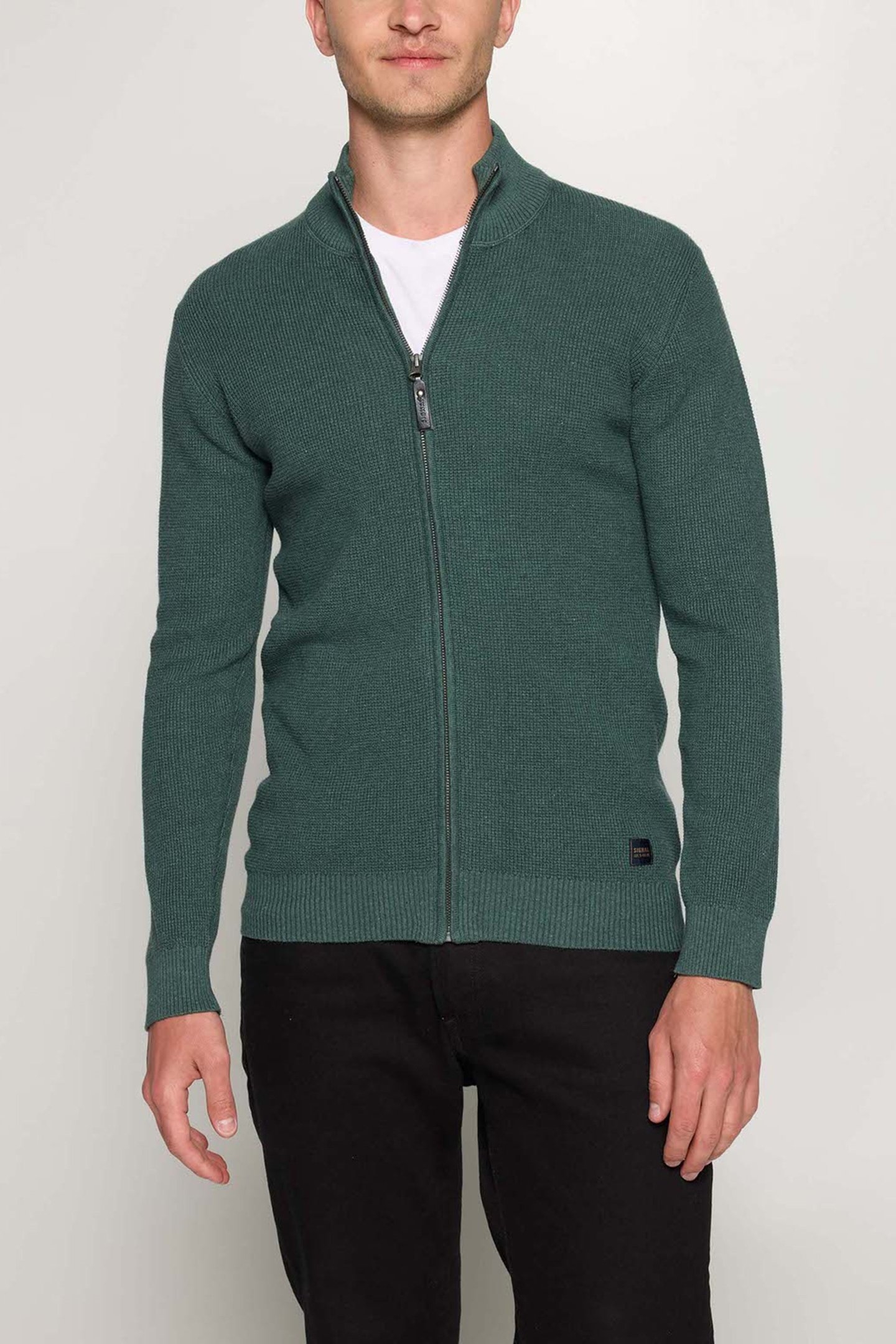 CONNORSI STRUCTURE CARDIGAN+ AGED GREEN MEL 1