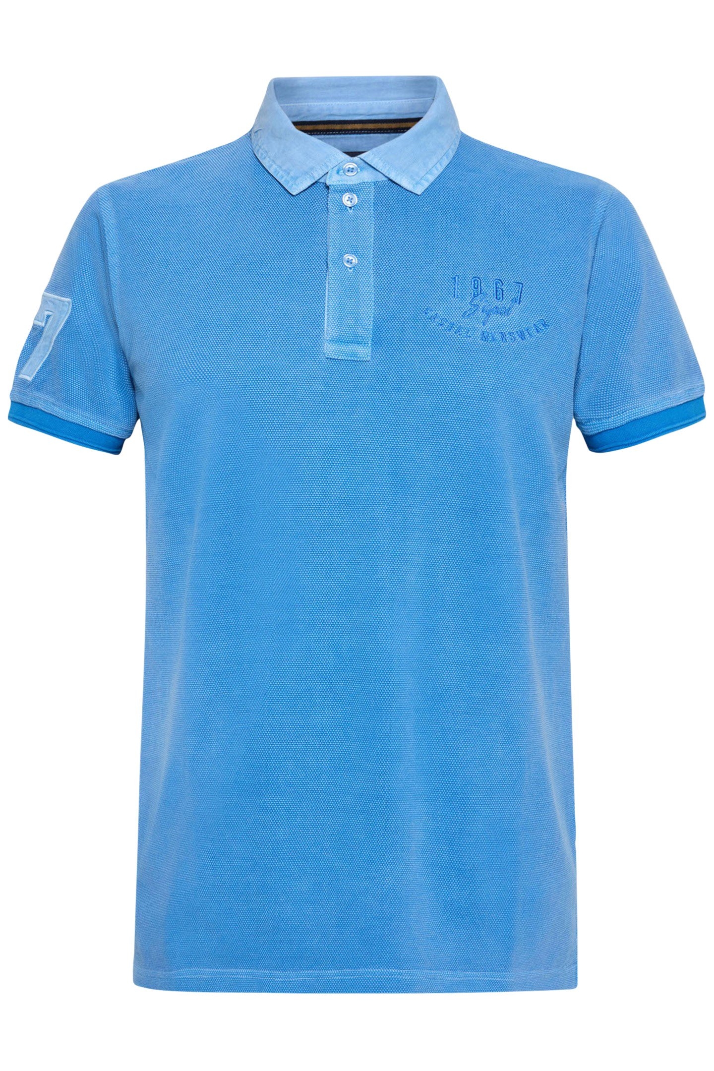 OSCARSI BADGE POLO BLUE SLIP STREAM 4