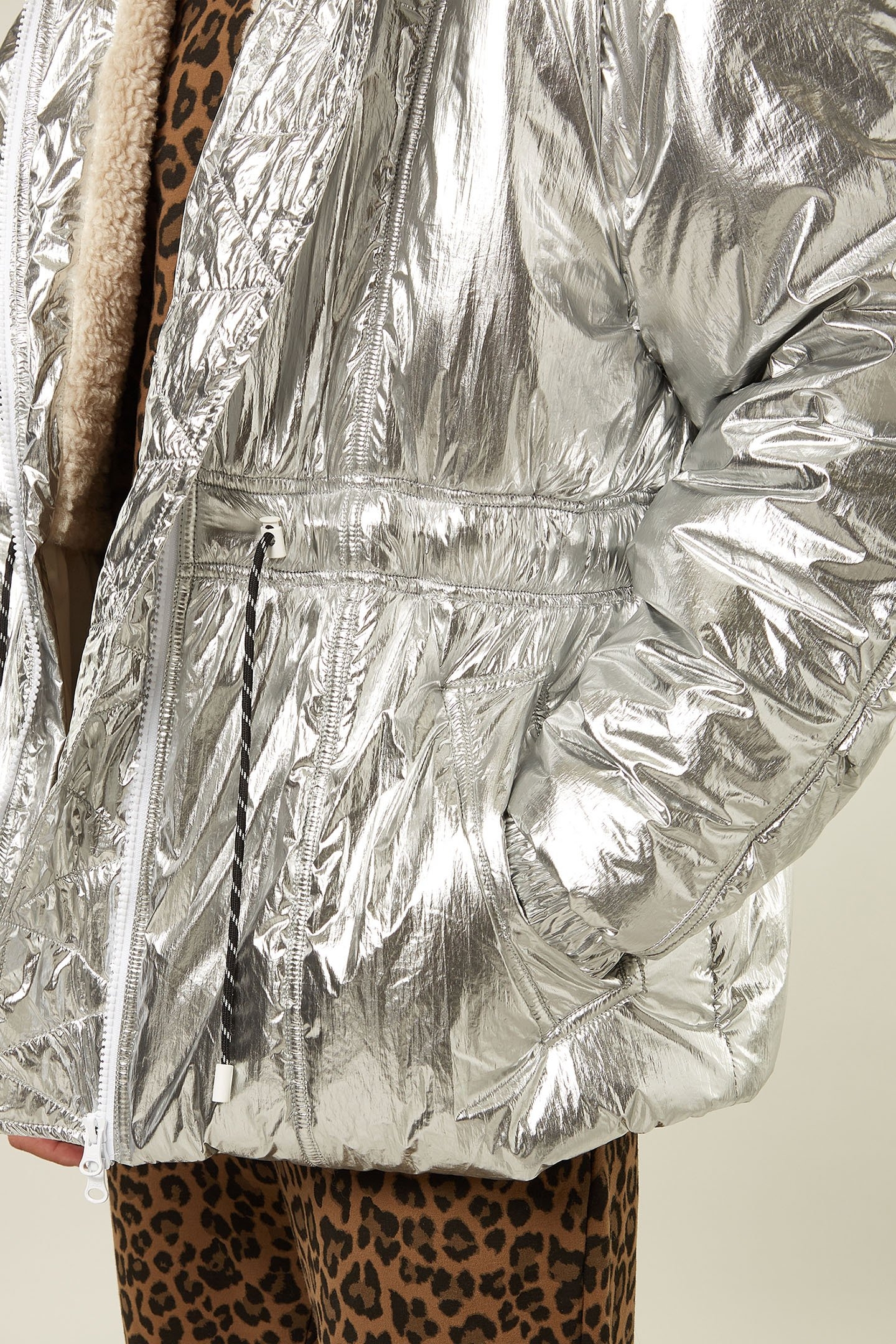 METALLIC PUFFER JACKET SILVER 6
