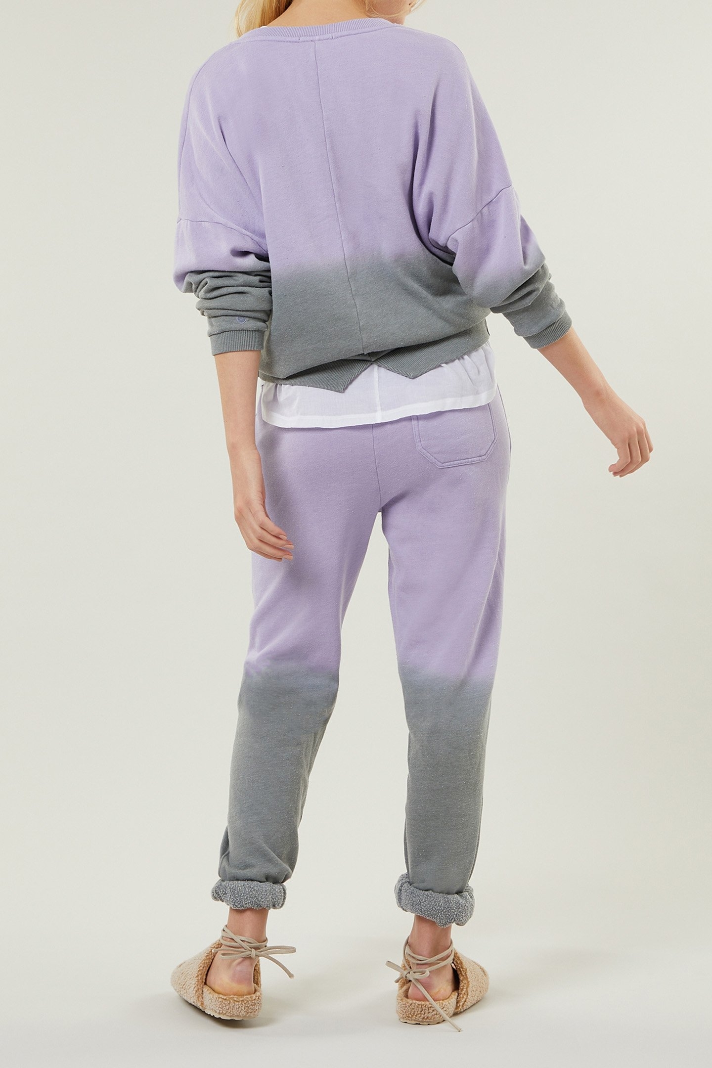 HIGH WAIST JOGGER DIP DYE LILAC 2