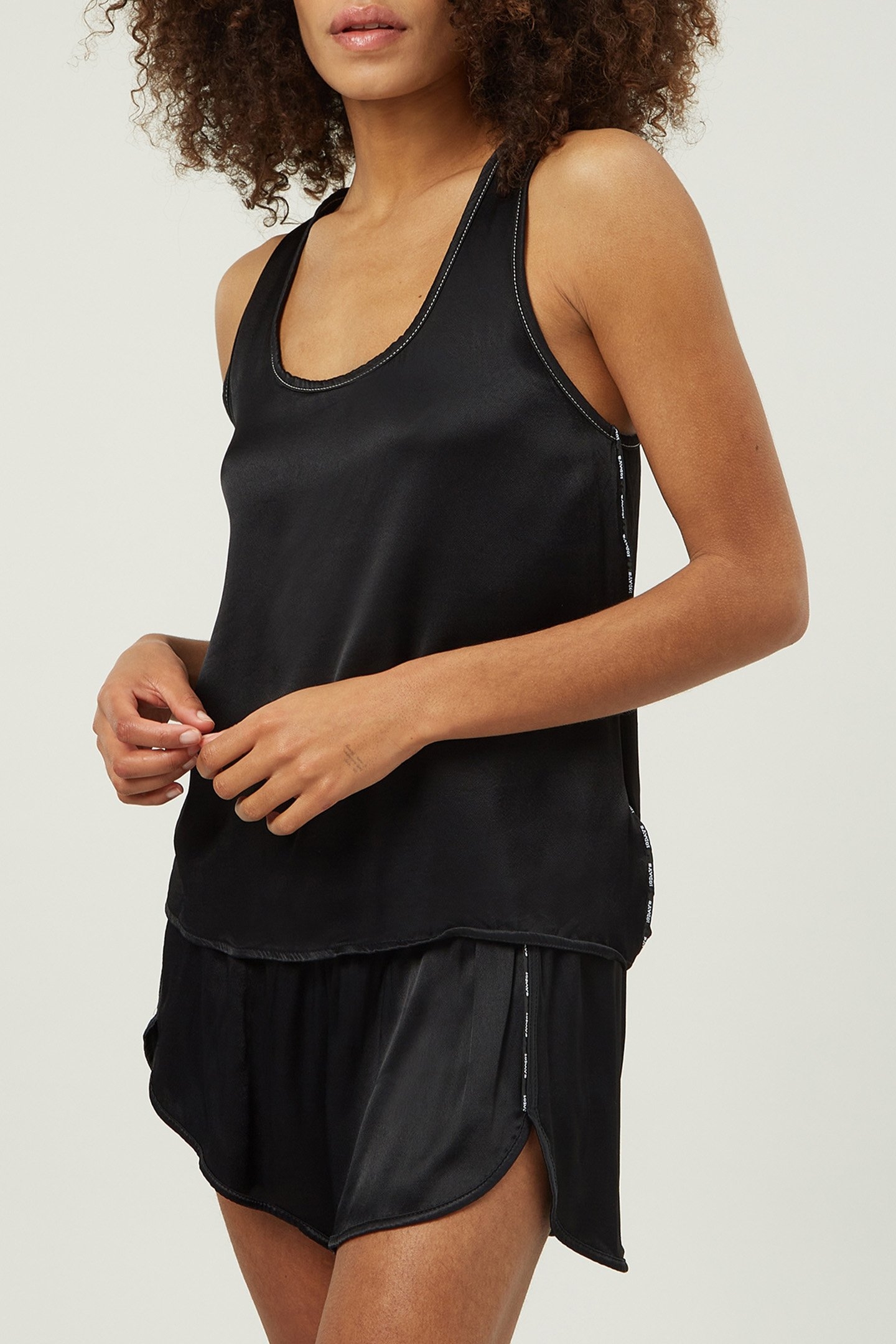 SATIN SHORTS BLACK 1