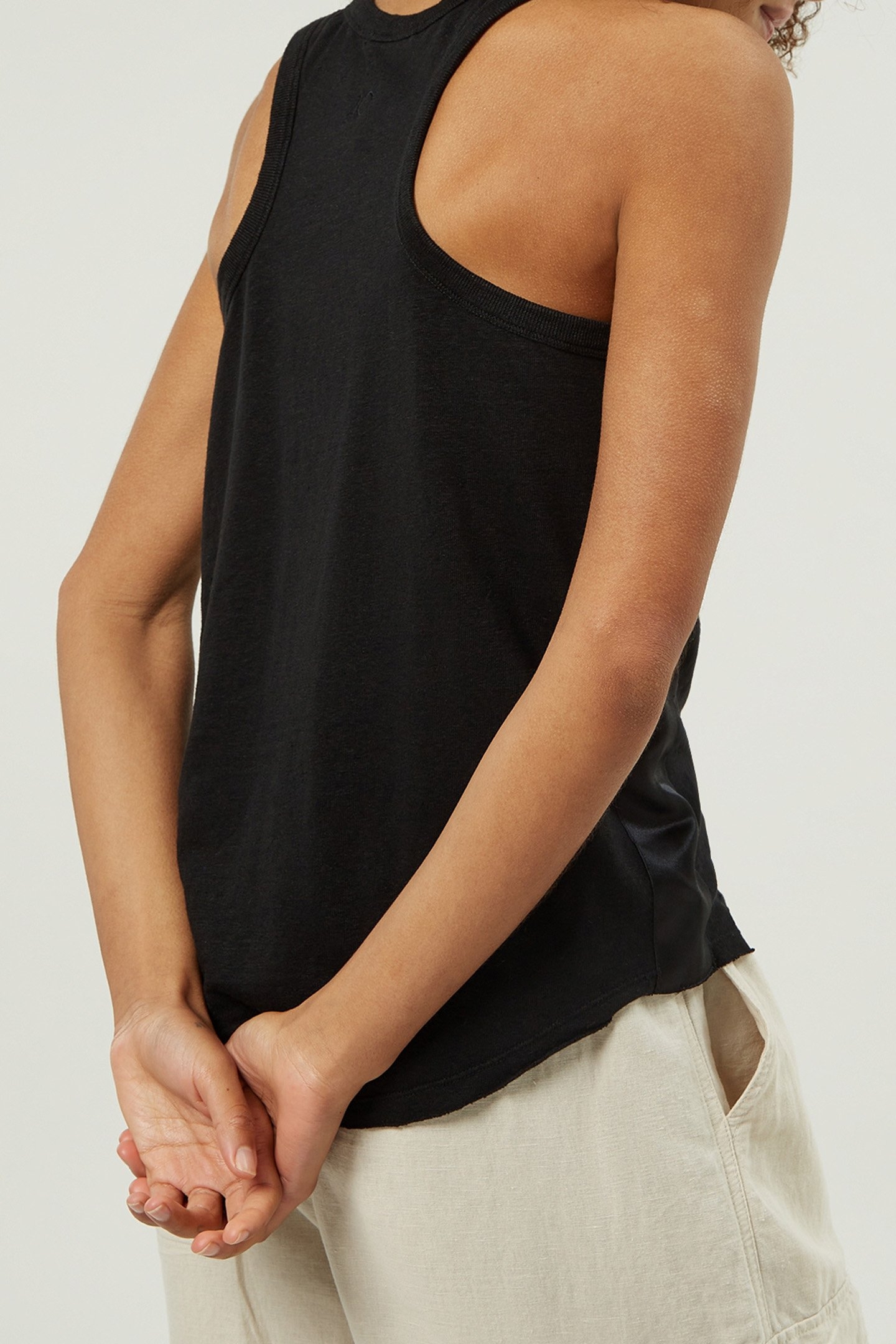 TANK TOP LINEN BLACK 4