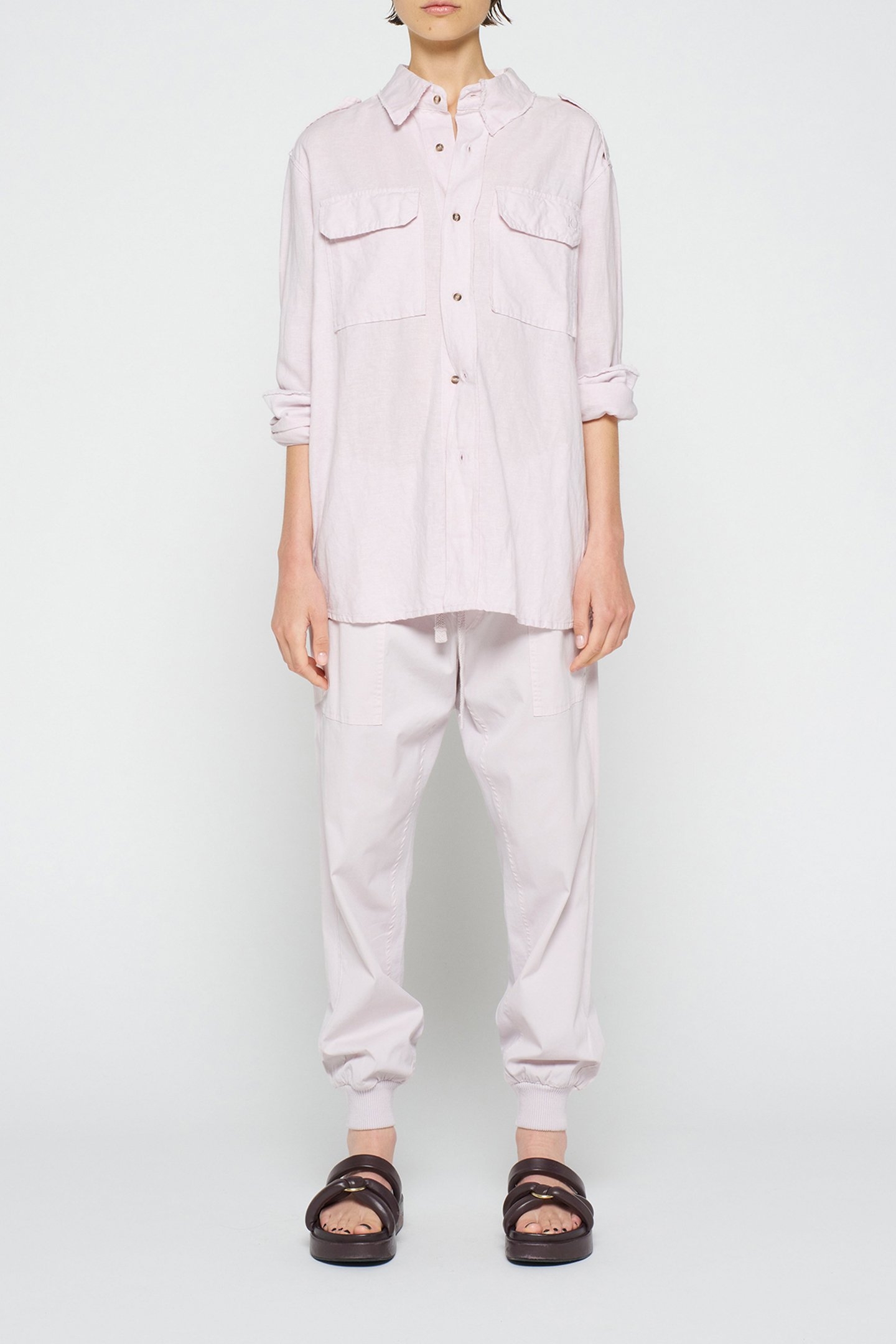 WOVEN PANTS PALE LILAC 2