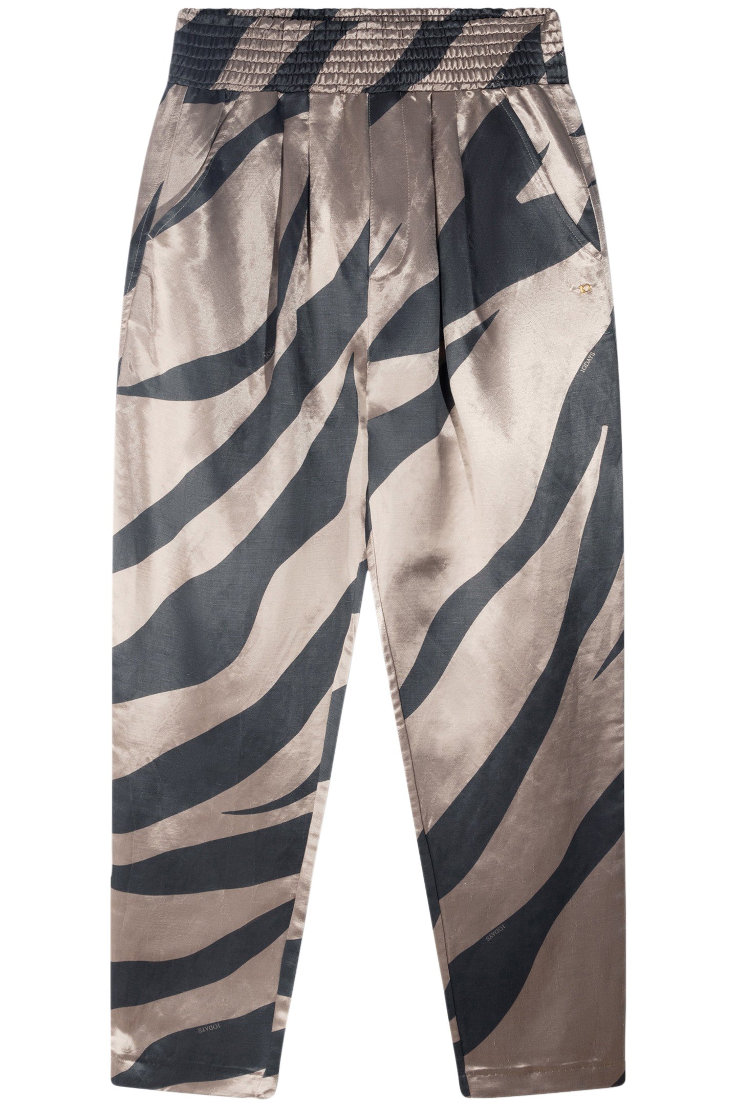 SATIN PANTS ZEBRA WARM TAUPE 4