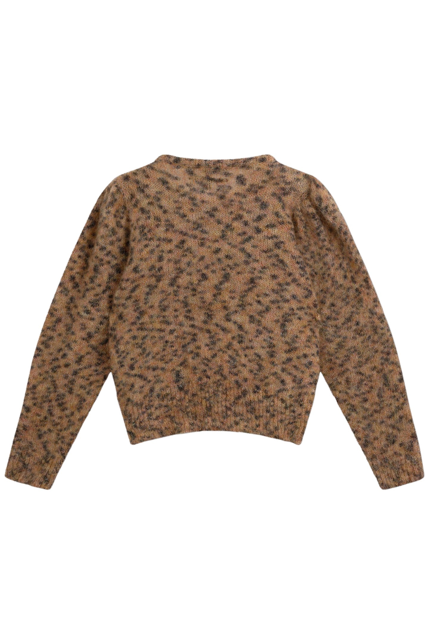 PUFFED SWEATER KNIT LEOPARD SADDLE BROWN 5