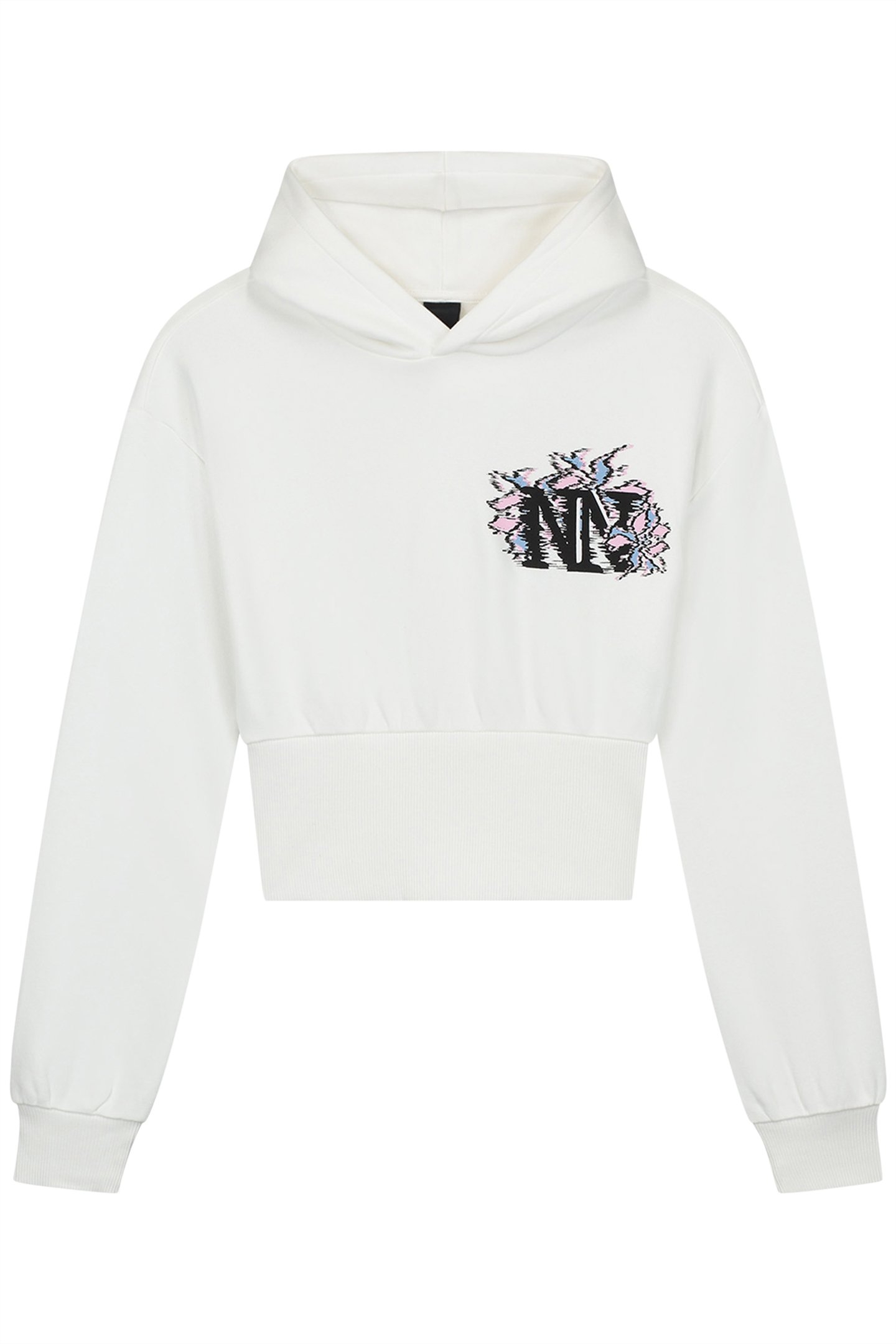 RIB HOODIE OFF WHITE/LAVENDER BLUE 1