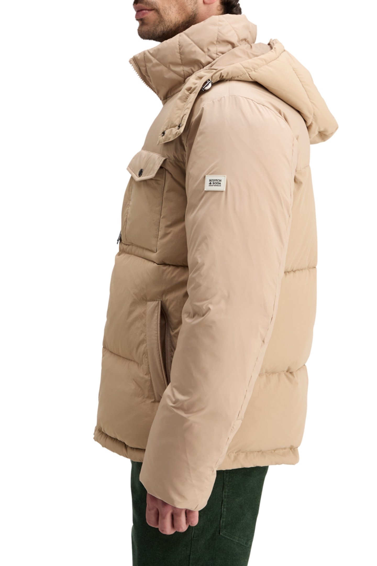 HOODED PUFFER JACKET MOCHA 7