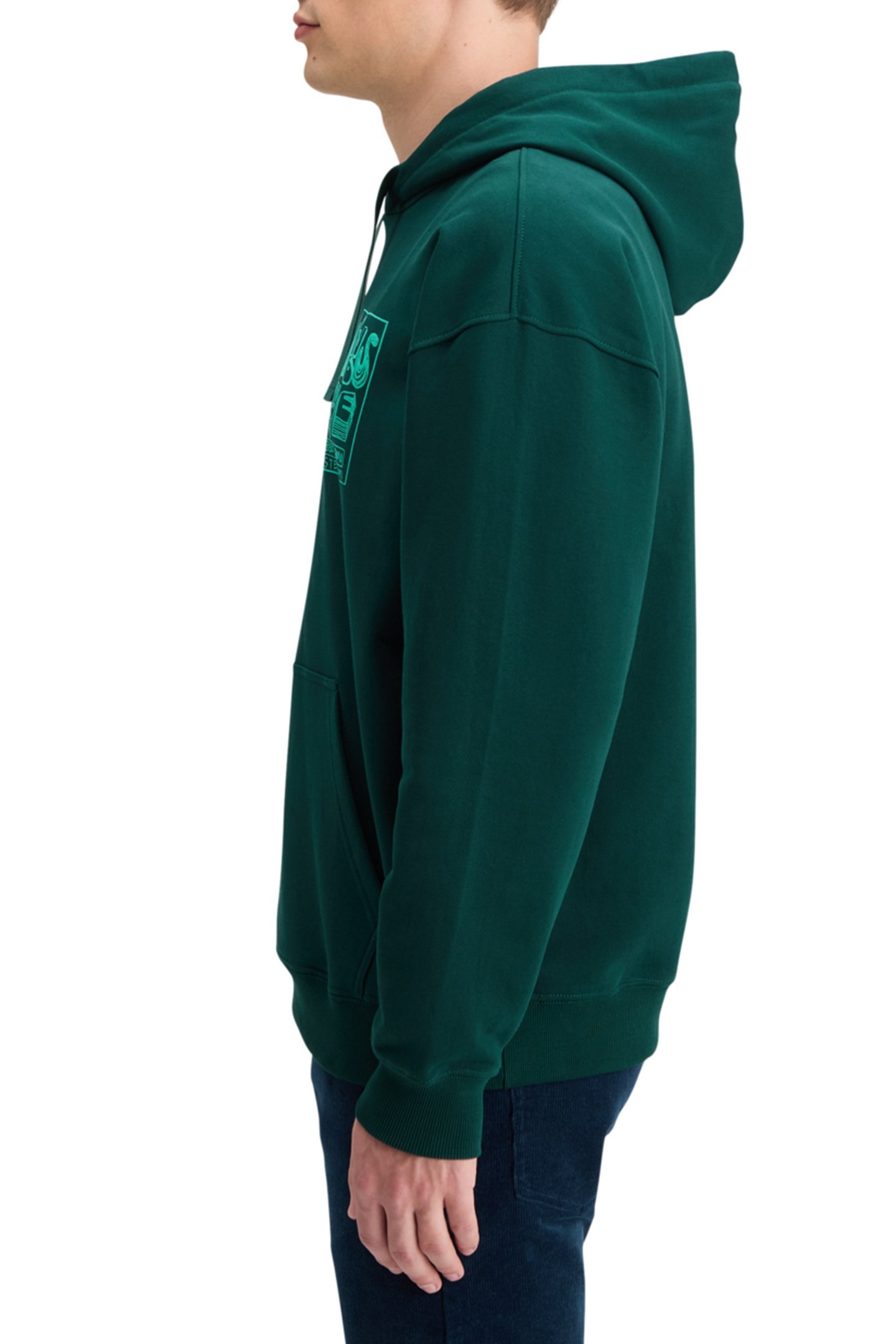 LOOSE FIT ARTWORK HOODIE CYPRESS GREEN 6