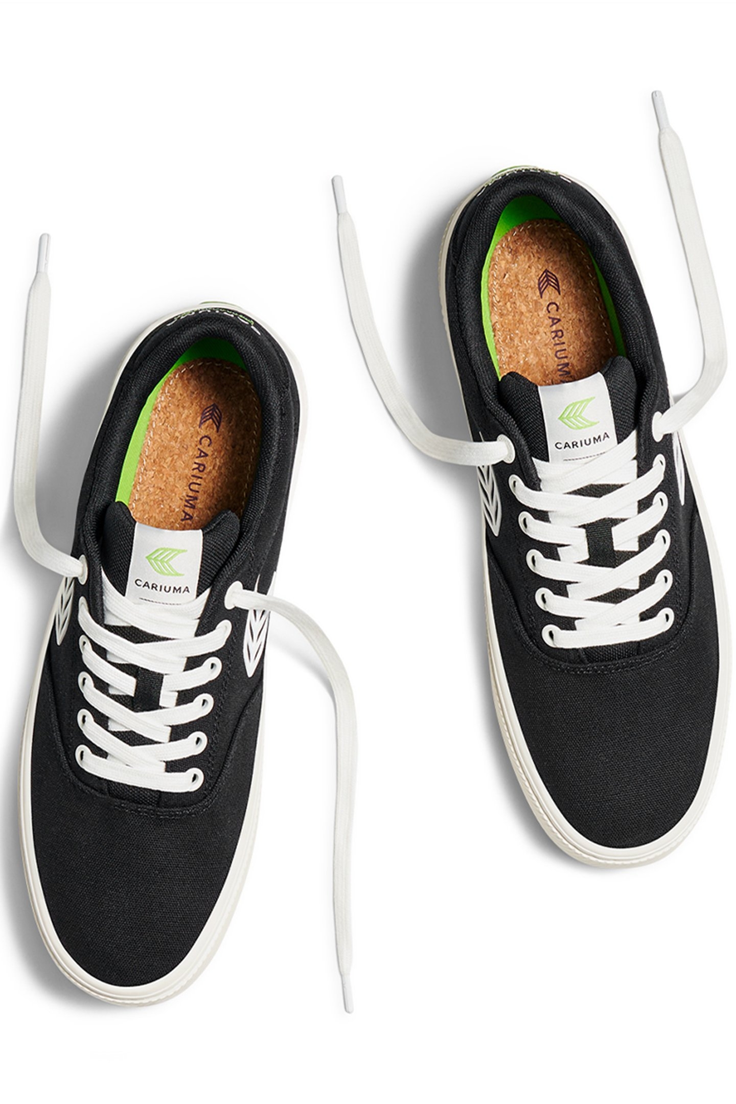 NAIOCA BLACK CANVAS OFF-WHITE LOGO SNEAKER 3