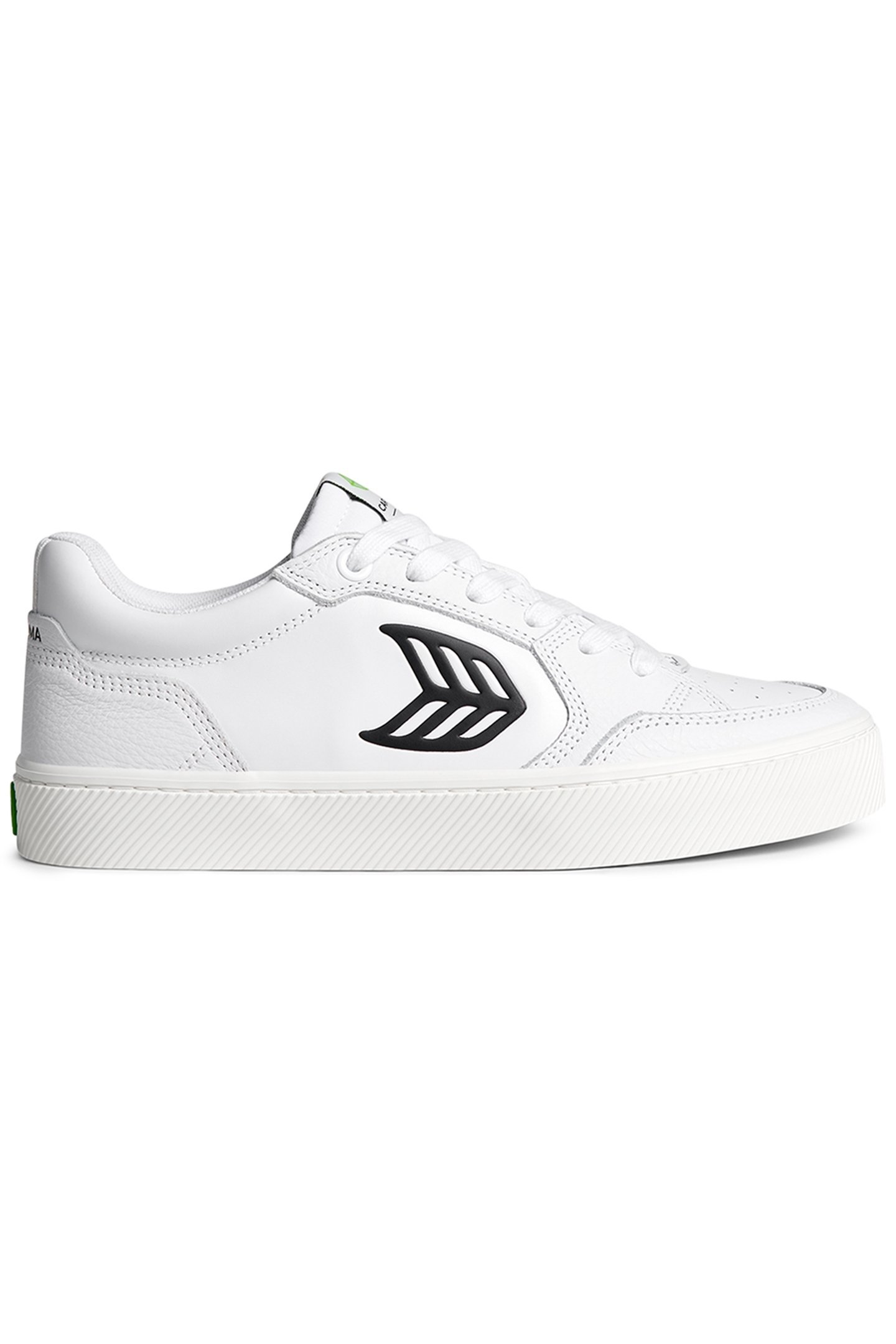 VALLELY WHITE LEATHER BLACK LOGO SNEAKER 1