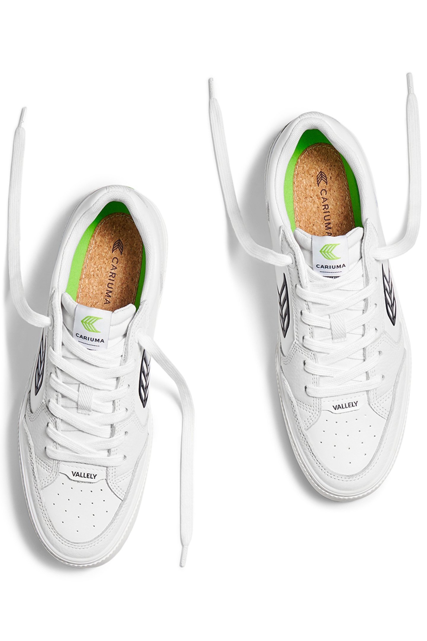 VALLELY WHITE LEATHER BLACK LOGO SNEAKER 3