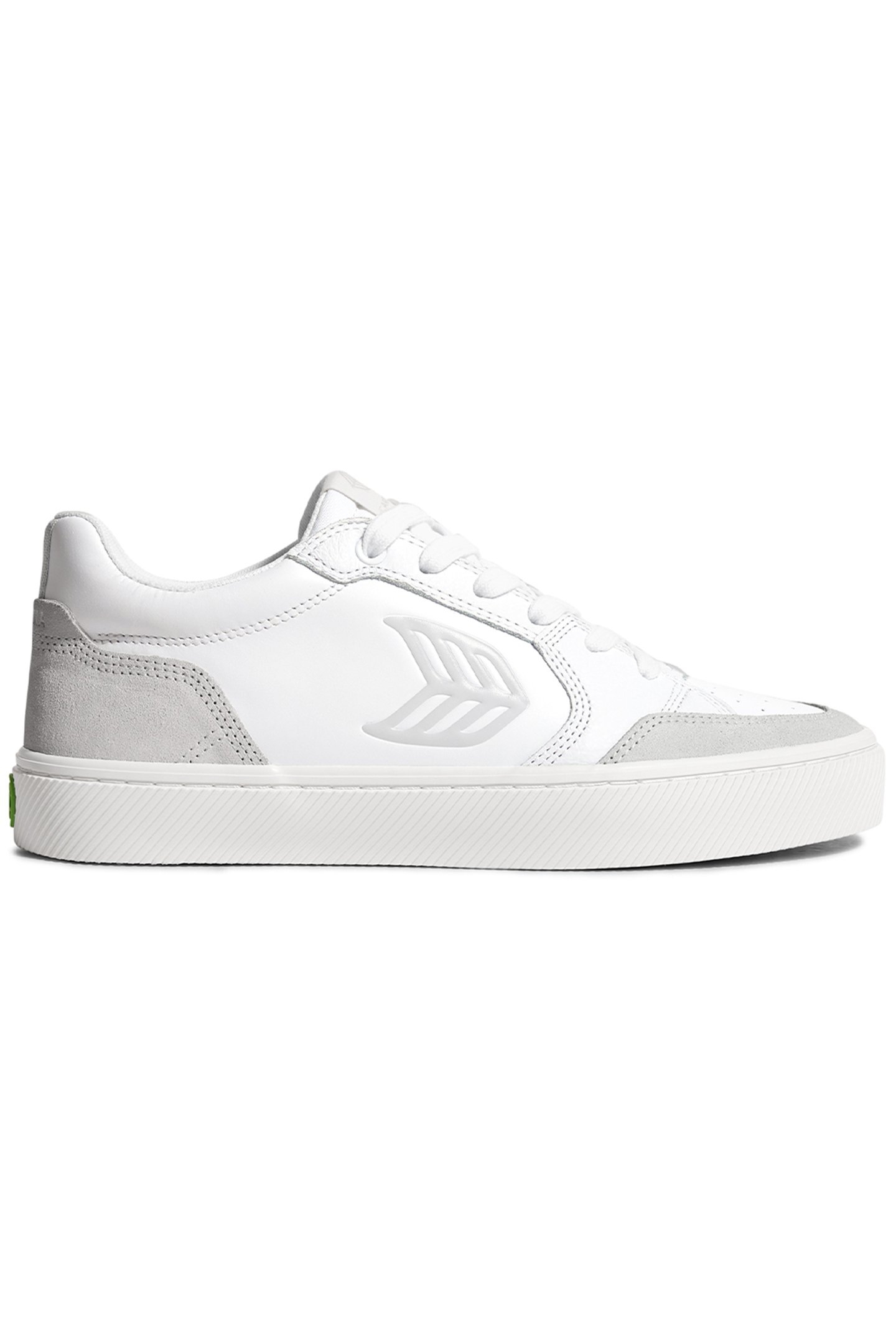 VALLELY WHITE LEATHER VINTAGE WHITE SUEDE ICE LOGO SNEAKER 1
