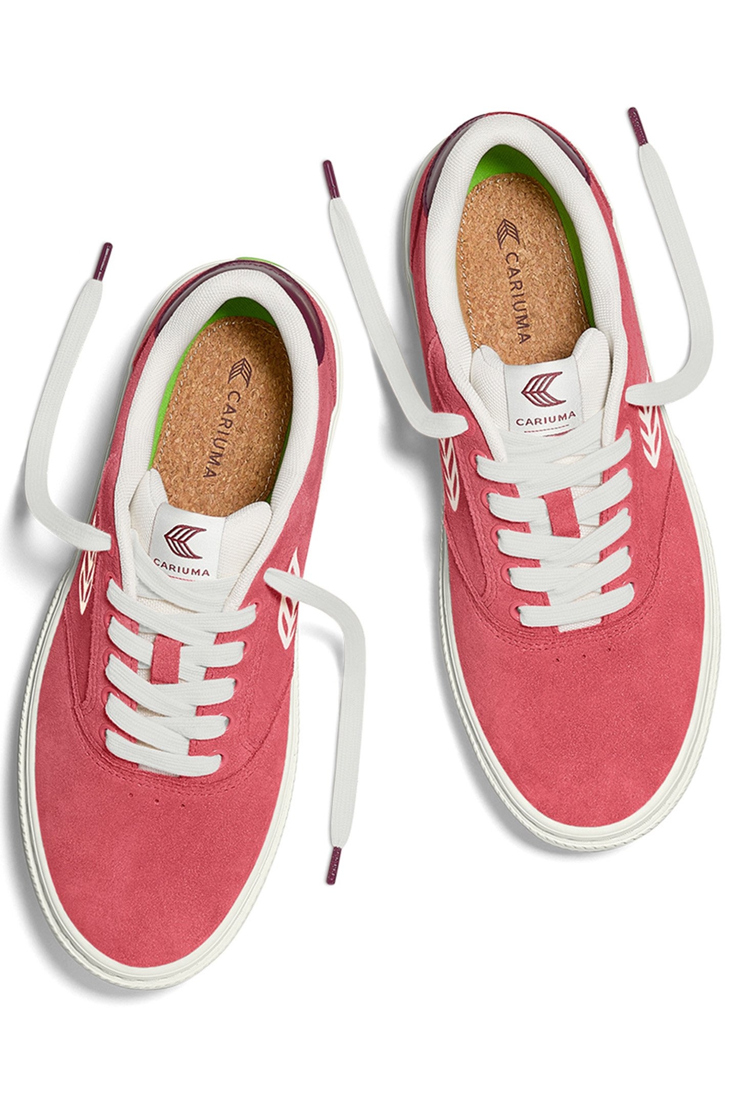 NAIOCA WATERMELON SUEDE IVORY LOGO RUBY WINE SNEAKER 3