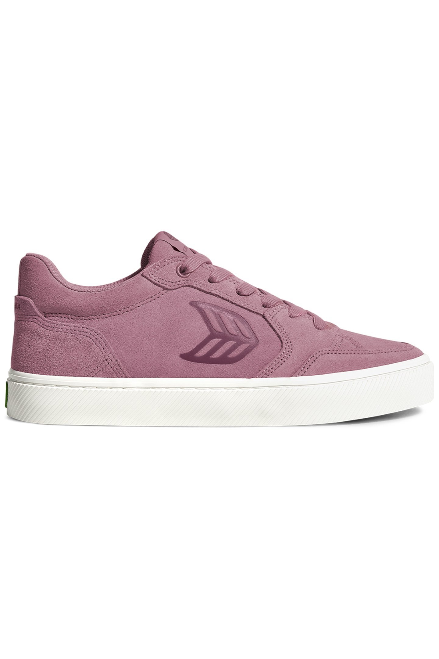 VALLELY BLUSH PINK SUEDE DUSKY ORCHID LOGO SNEAKER 1