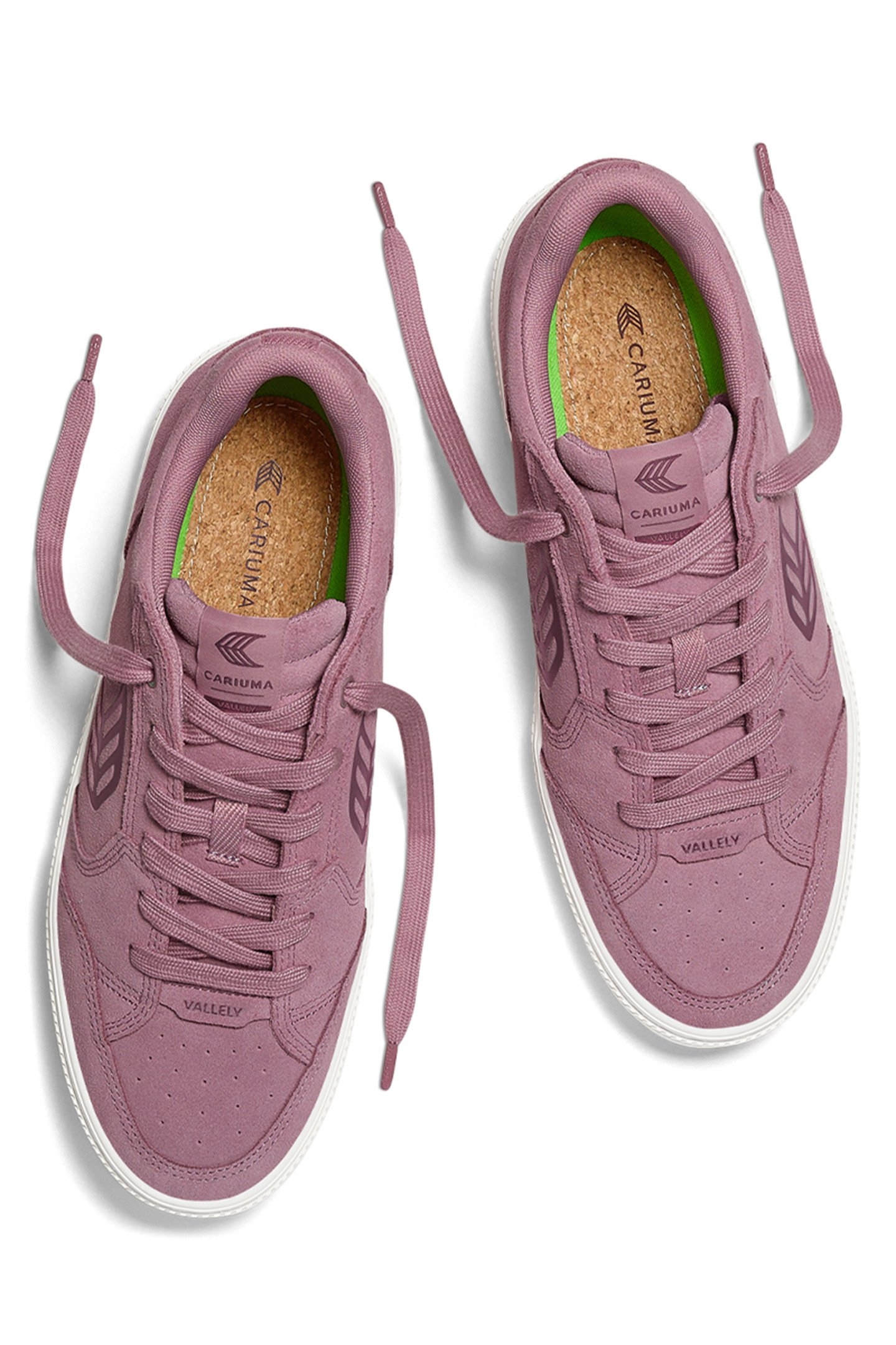 VALLELY BLUSH PINK SUEDE DUSKY ORCHID LOGO SNEAKER 3
