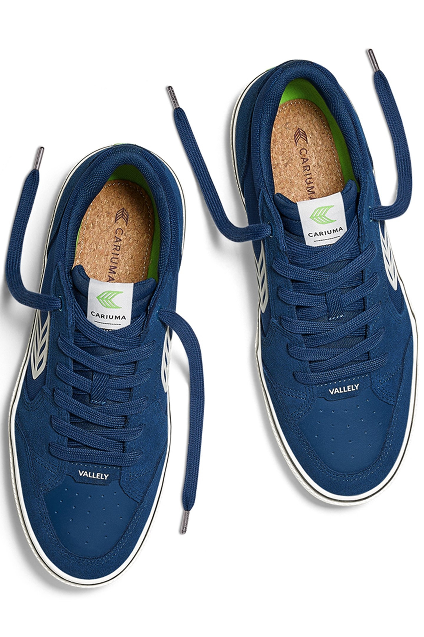 VALLELY PRO MYSTERY BLUE SUEDE AND CORDURA OFF-WHITE LOGO SN 3