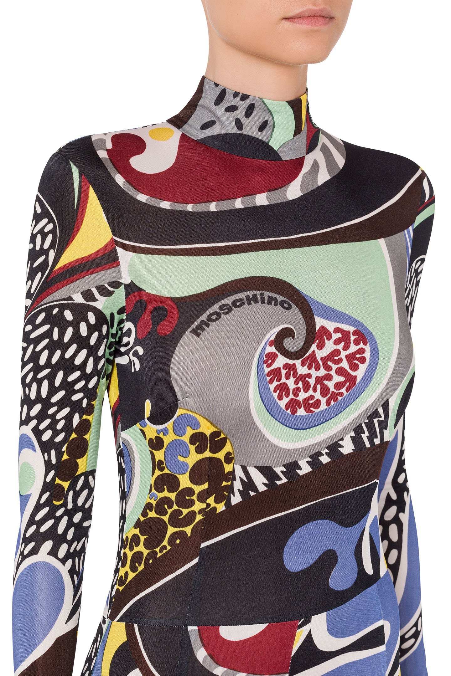 PSYCHEDELIC PRINT VANISÉ JERSEY JUMPSUIT BLACK 4