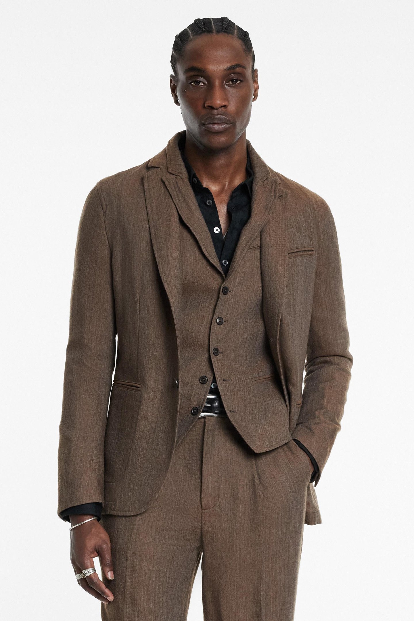 SLIM FIT NOTCH LAPEL JACKET CHAMOIS 1