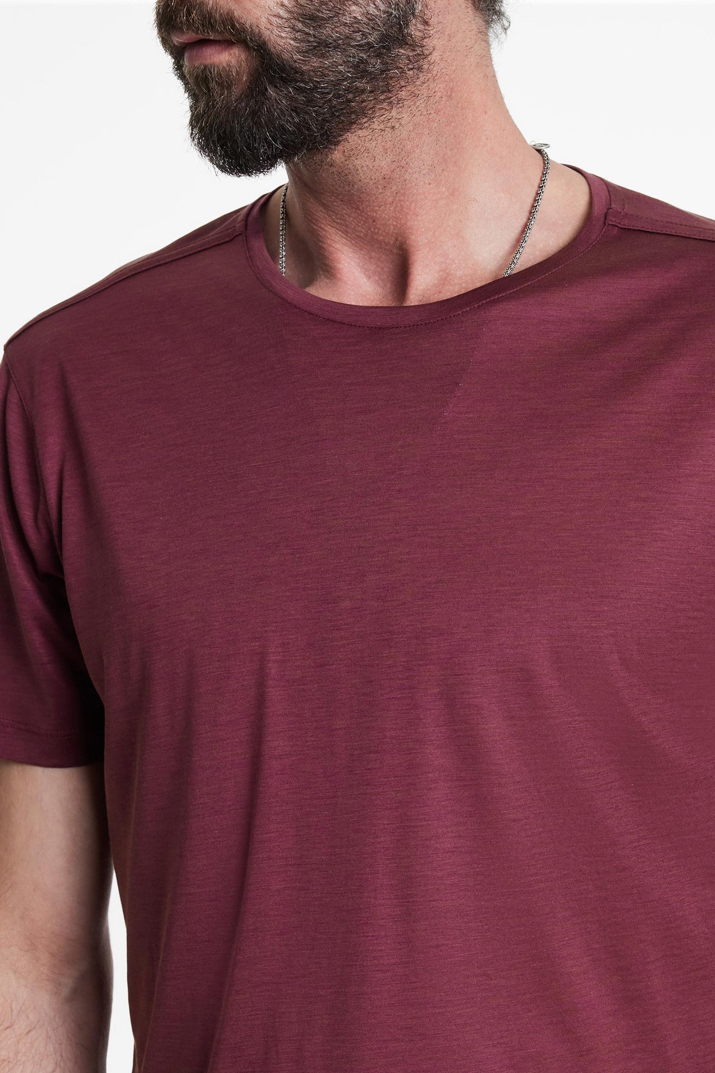 AMATO REGULAR FIT SS CREW PLUM 3