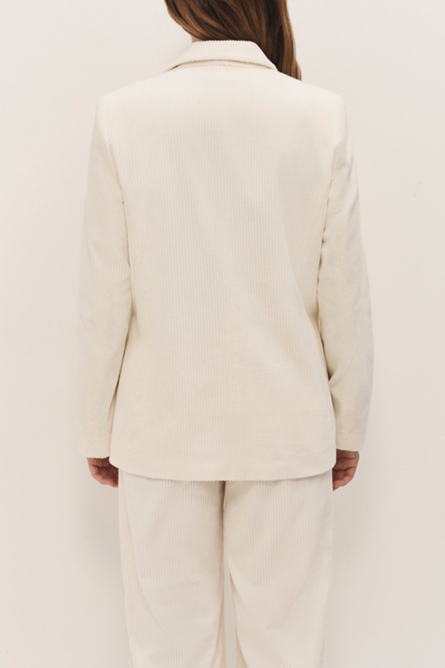 VIGG - IVORY CORDUROY SUIT JACKET 2