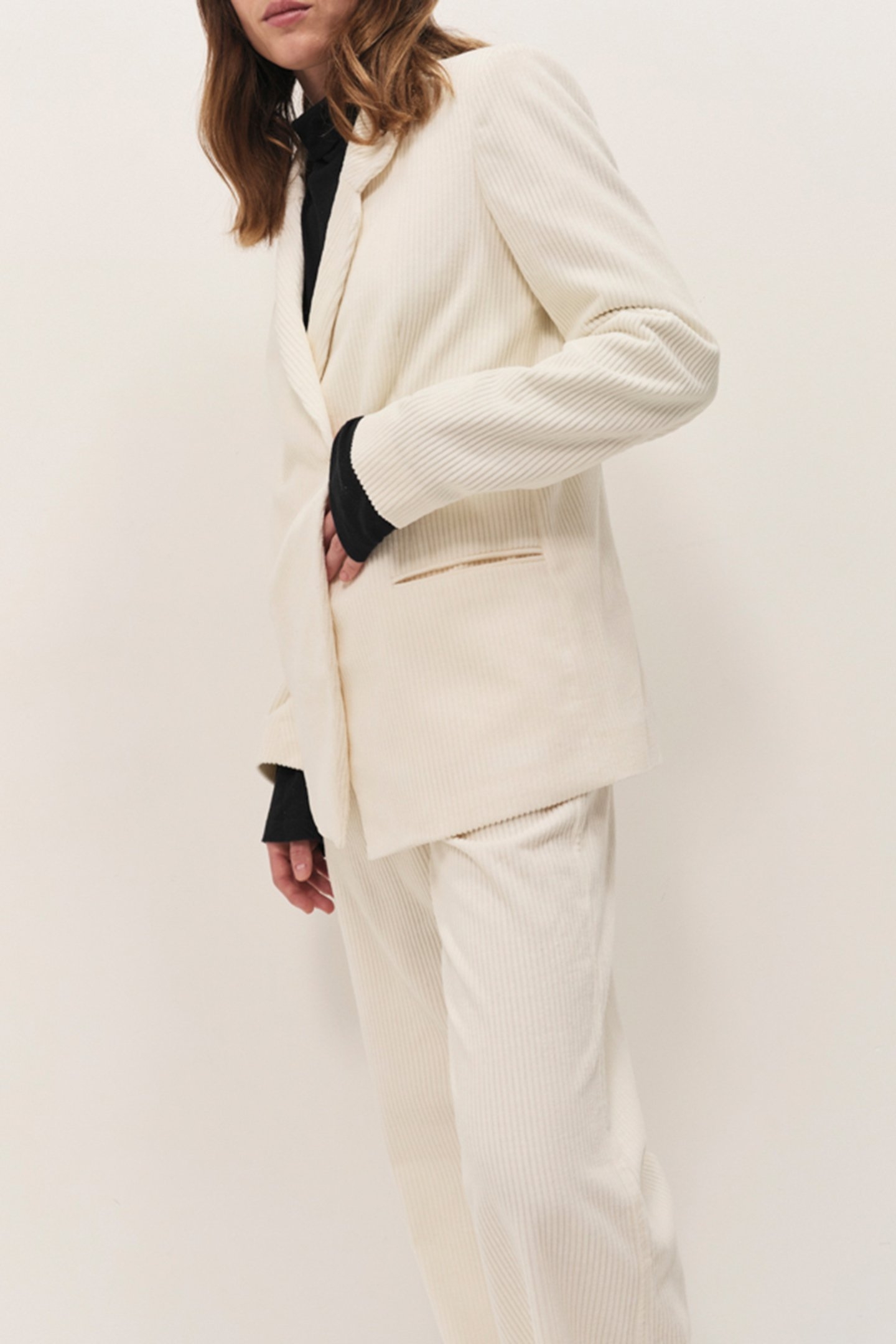 VIGG - IVORY CORDUROY SUIT JACKET 4