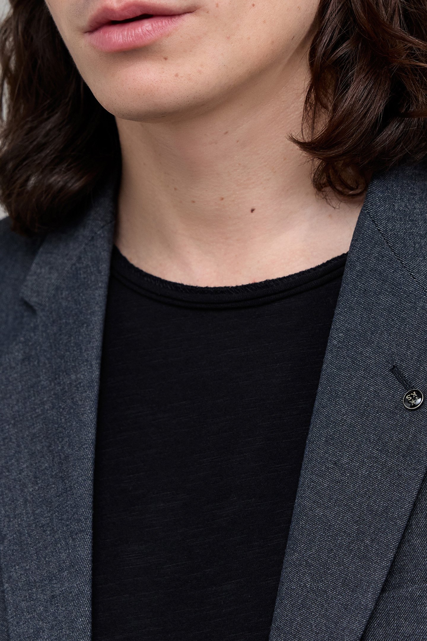 FAUX-PLAIN NAVY SUIT JACKET 5