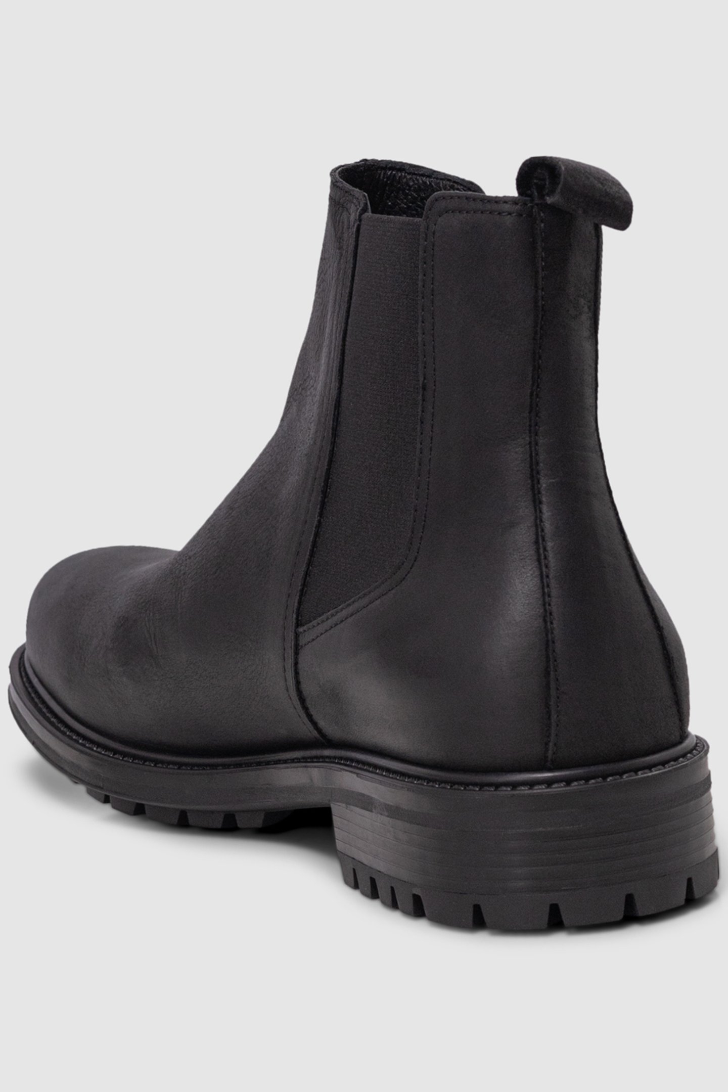 CHELSEA BOOTS BLACK NOTCHED NUBUCK LEATHER 4