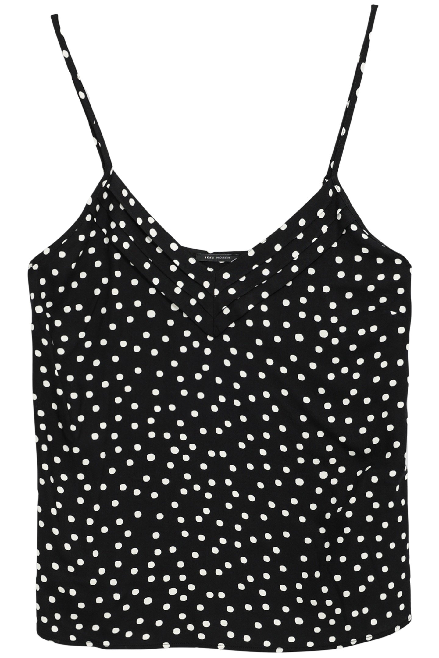BLACK THIN STRAPS CAMISOLE LENZING™ ECOVERO™ POLKA DOTS 4
