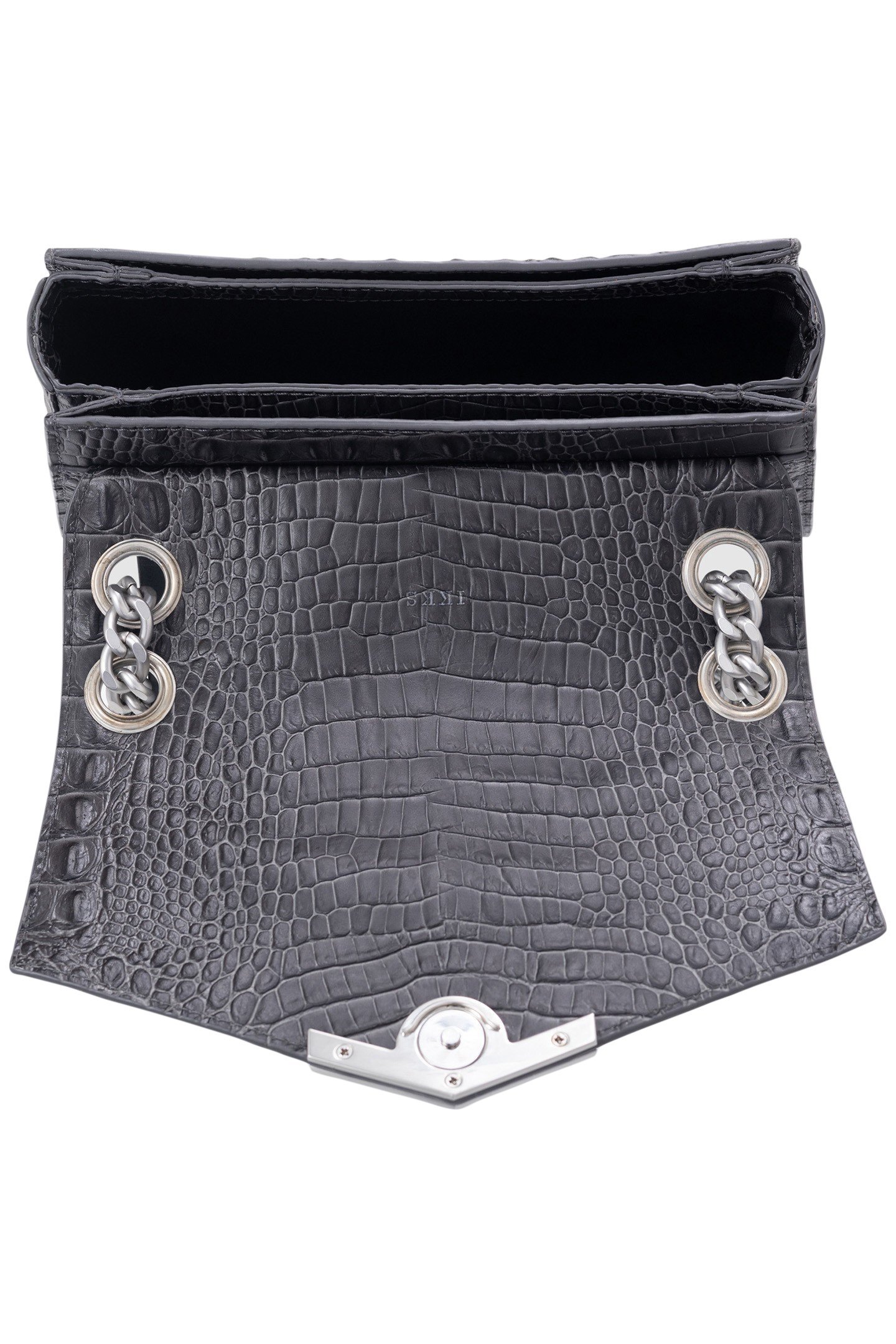 THE 1. ANIMALS CROCODILE-EFFECT LEATHER BAG SIZE M WOMAN 2