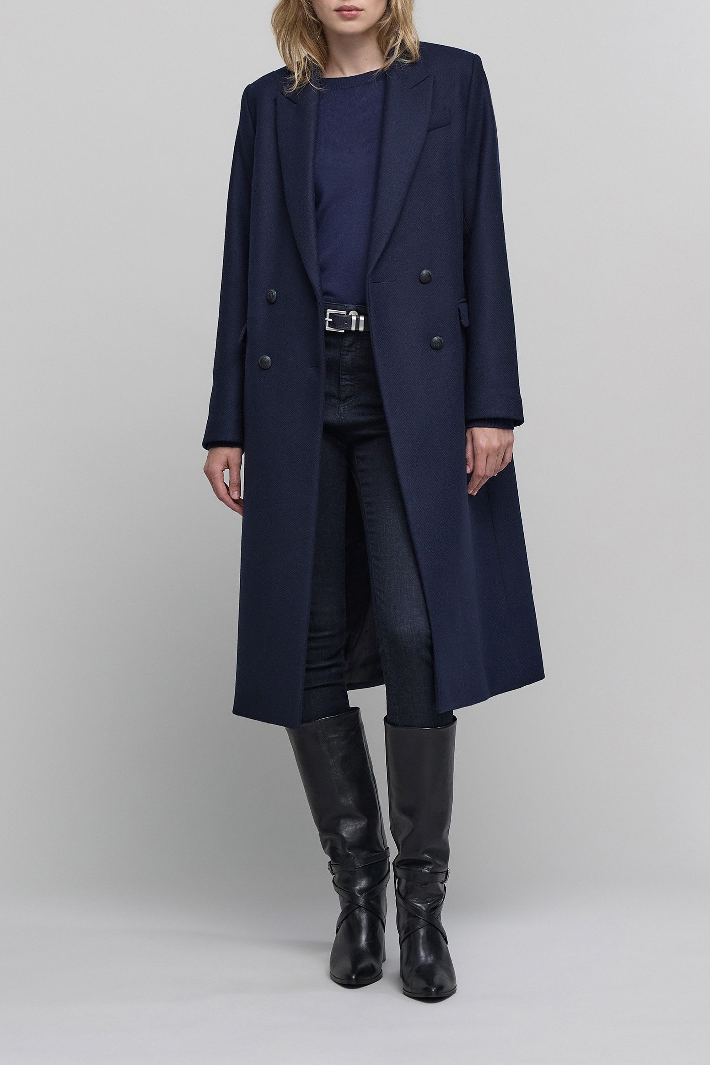 LONG NAVY PEA COAT 2