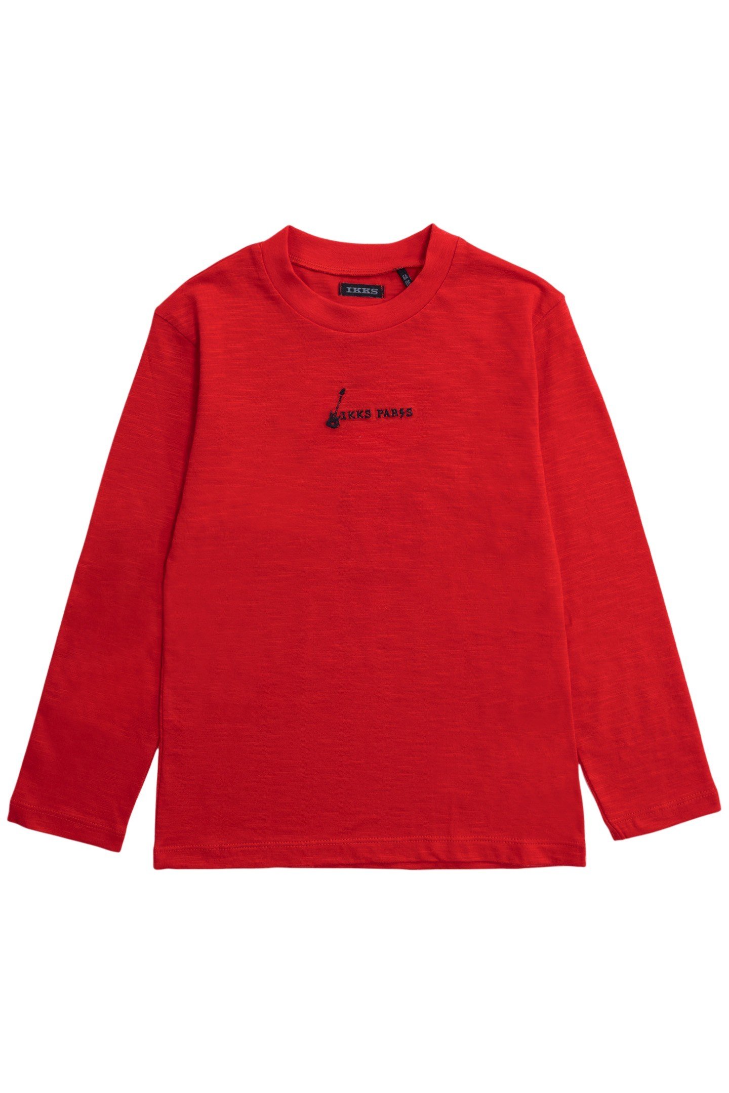 BOY'S RED ORGANIC COTTON T-SHIRT WITH EMBROIDERY AND FACE 1