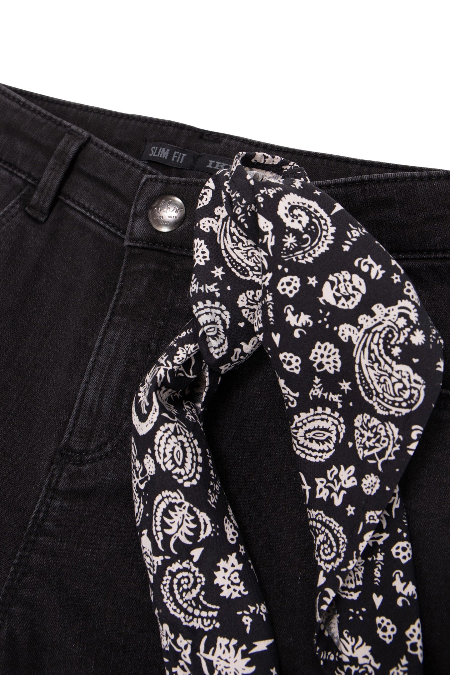 SLIM BLACK SKINNY JEANS-GIRL'S BELT 5