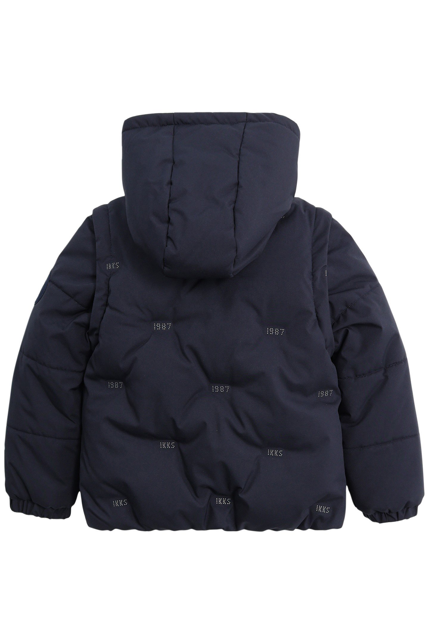 BOYS' NAVY DOWN JACKET WITH REMOVABLE SLEEVES 2