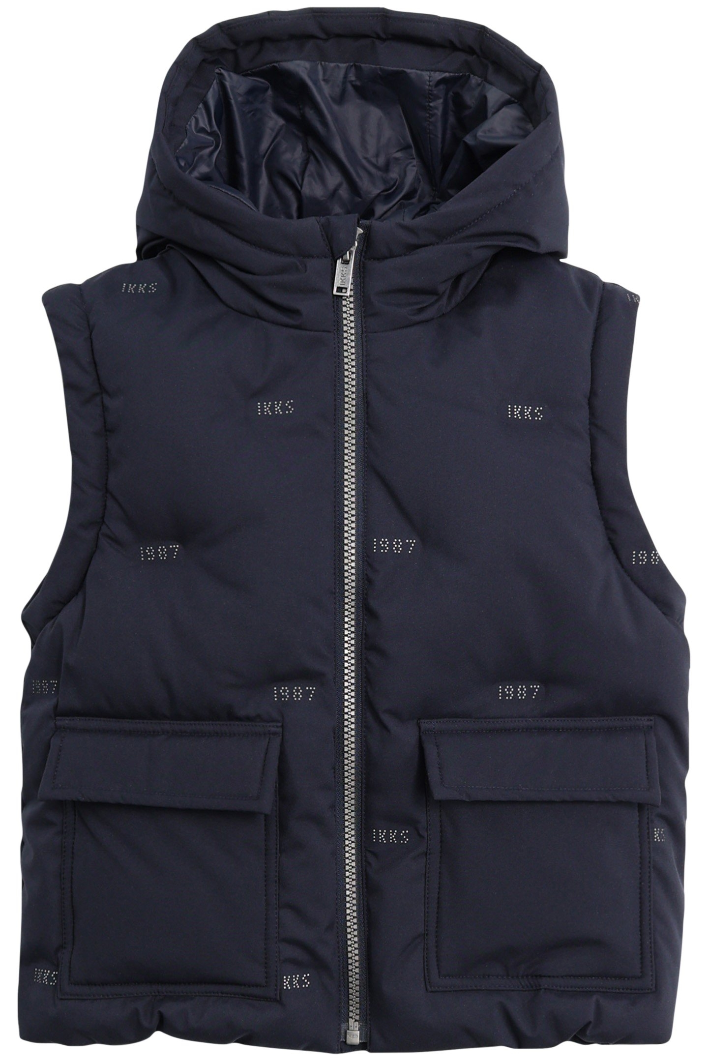 BOYS' NAVY DOWN JACKET WITH REMOVABLE SLEEVES 3