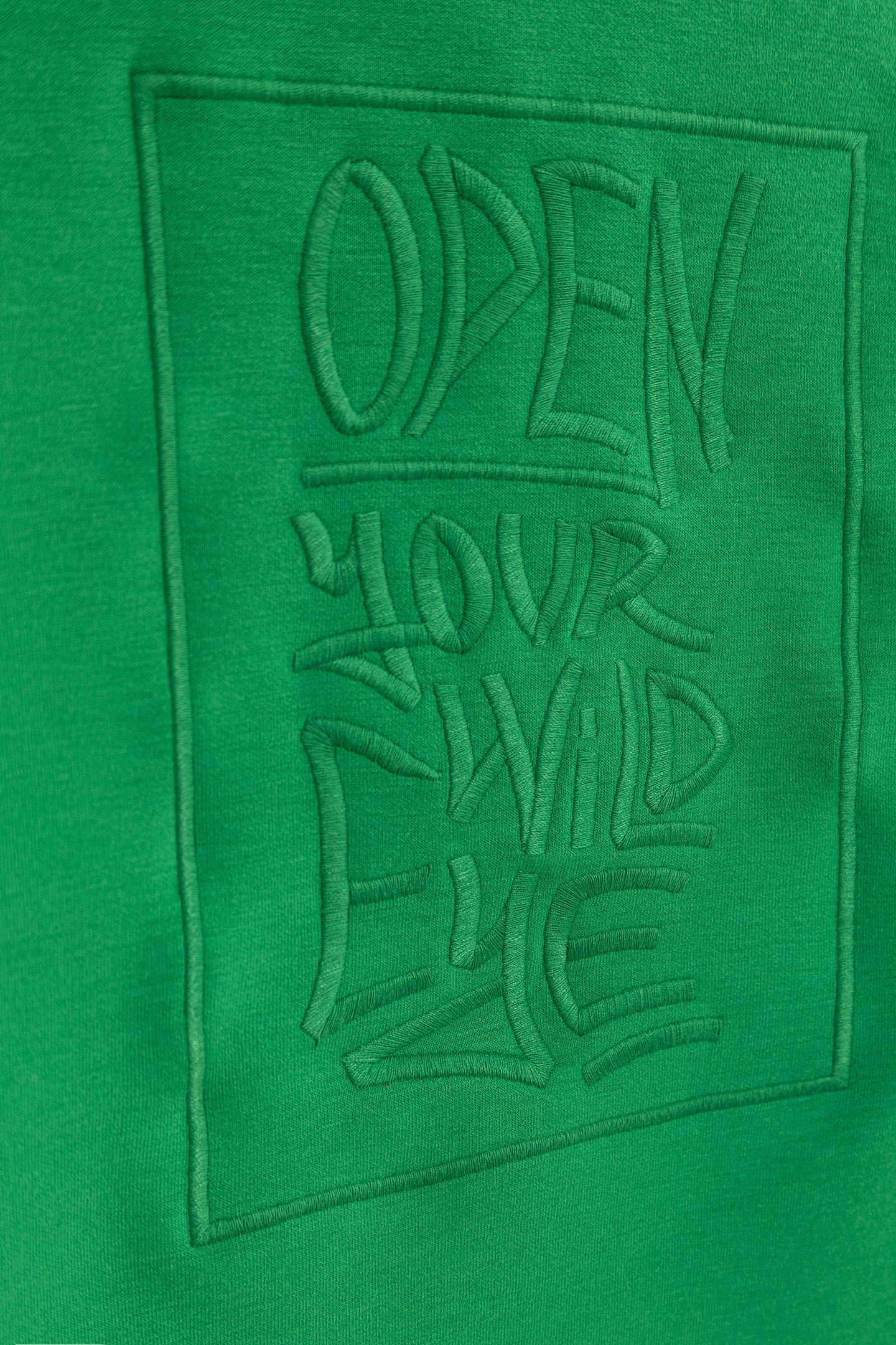 BOY'S GREEN ZIPPED CARDIGAN, SLOGAN EMBROIDERED ON BACK 5