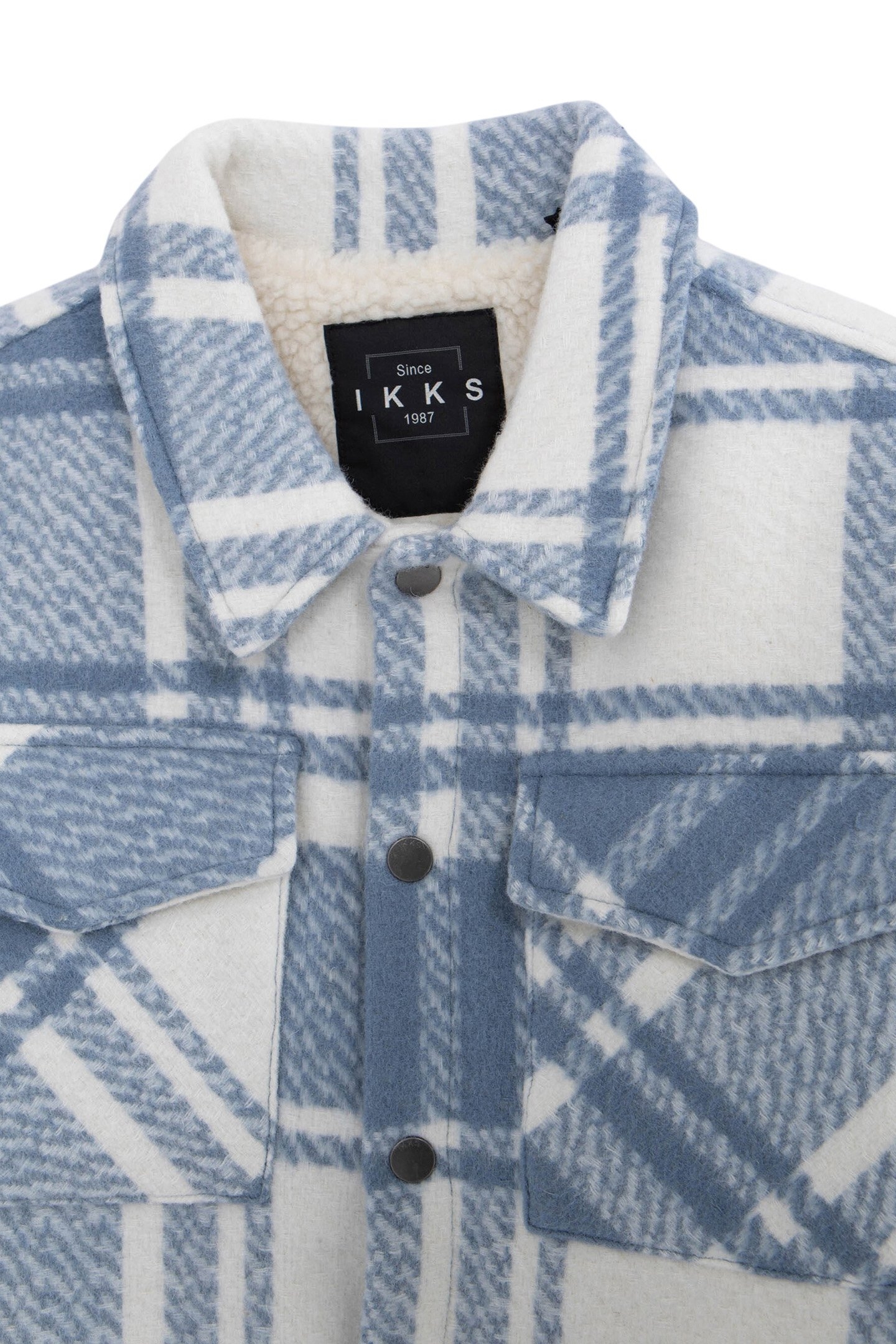 BOY'S BLUE WOOL PLAID JACKET WITH LINING 4