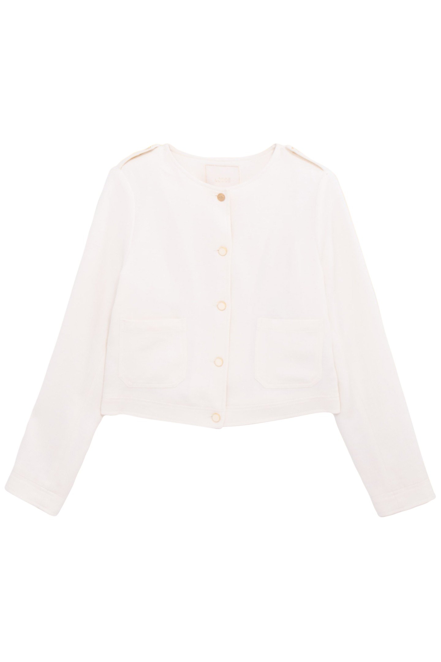 ECRU SHORT JACKET WITH SHOULDER TABS 3