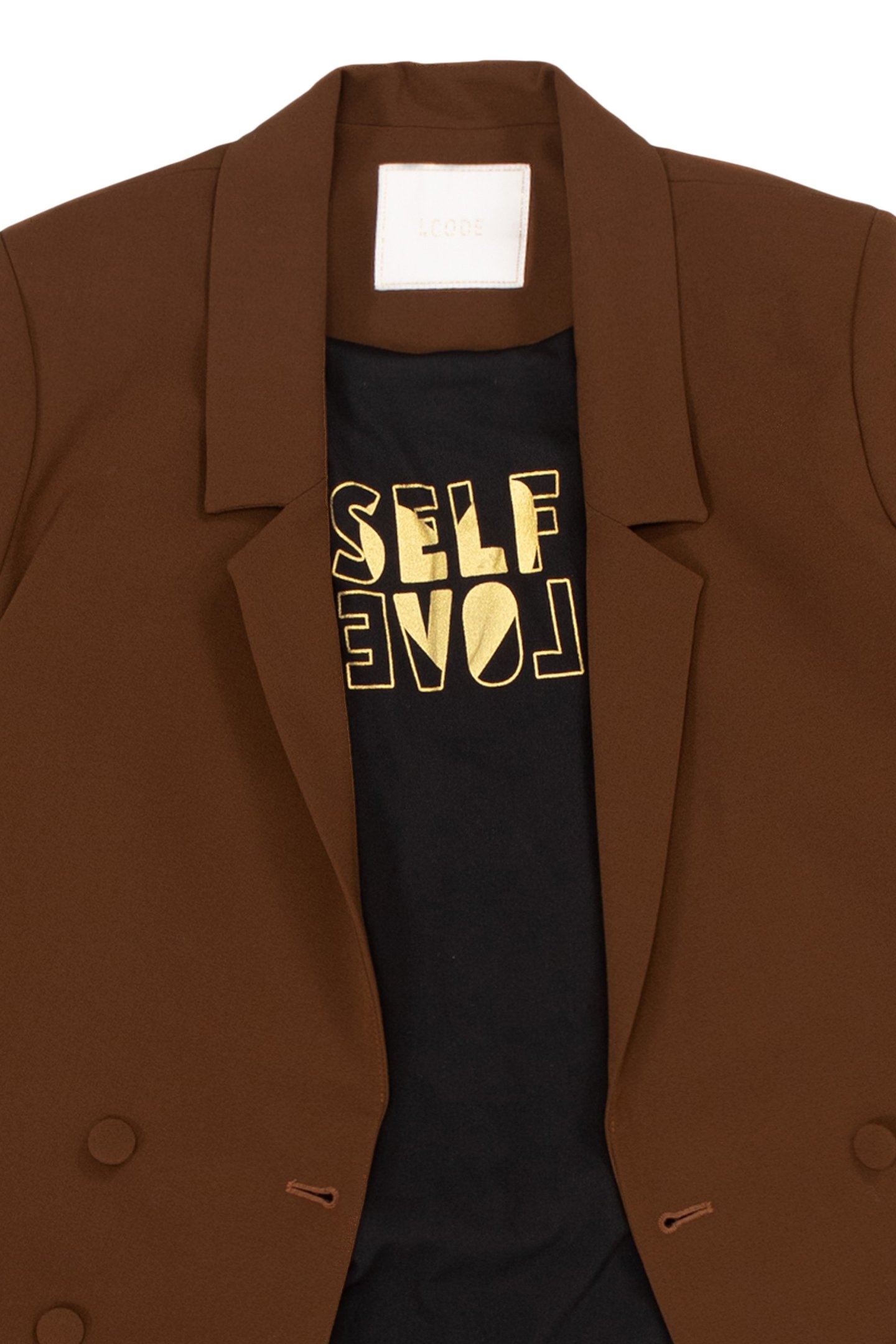 CAMEL DOUBLE-BREASTED SUIT JACKET 8