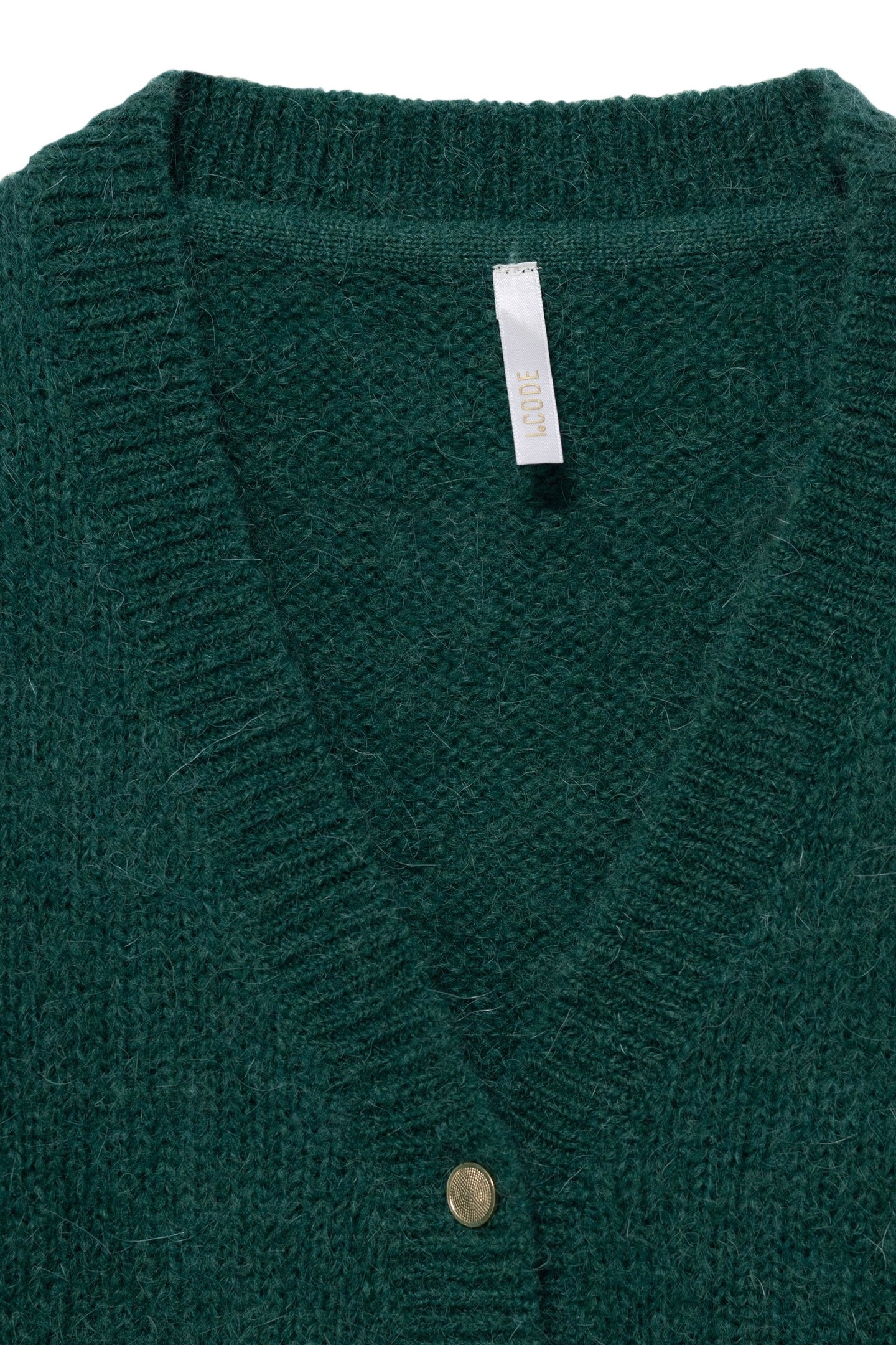 FANCY KNIT CARDIGAN MIDNIGHT GREEN 5