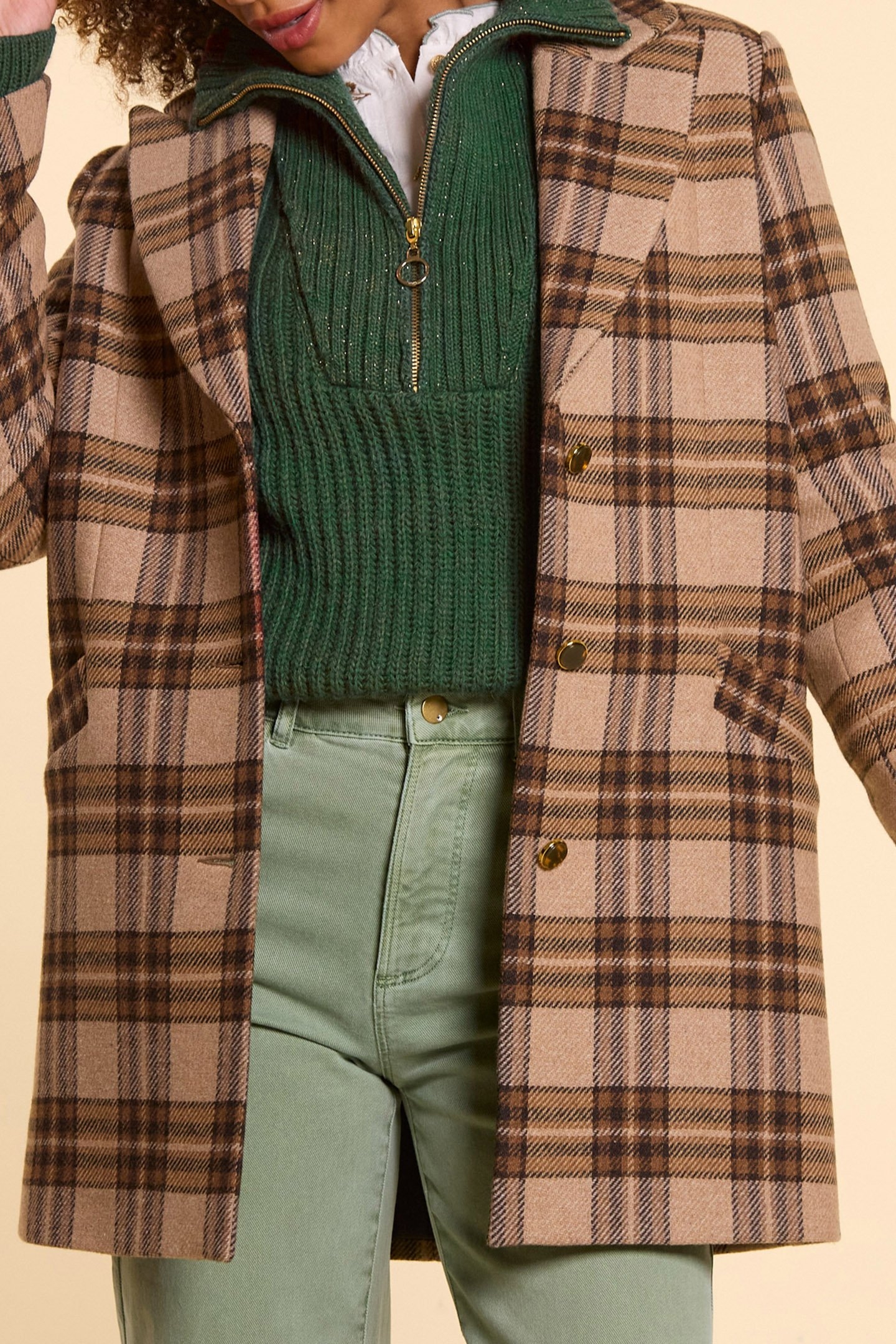 CAMEL CHECK COAT 4