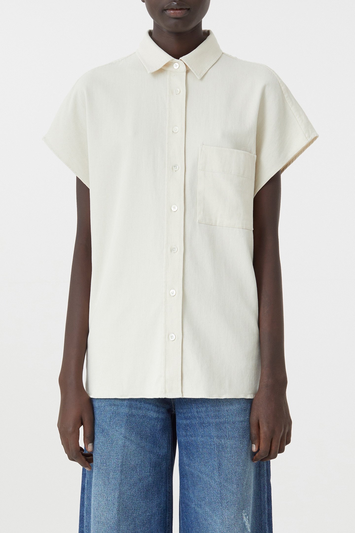 SHORT SLEEVE SHIRT SHIRTS & BLOUSES ECRU 1