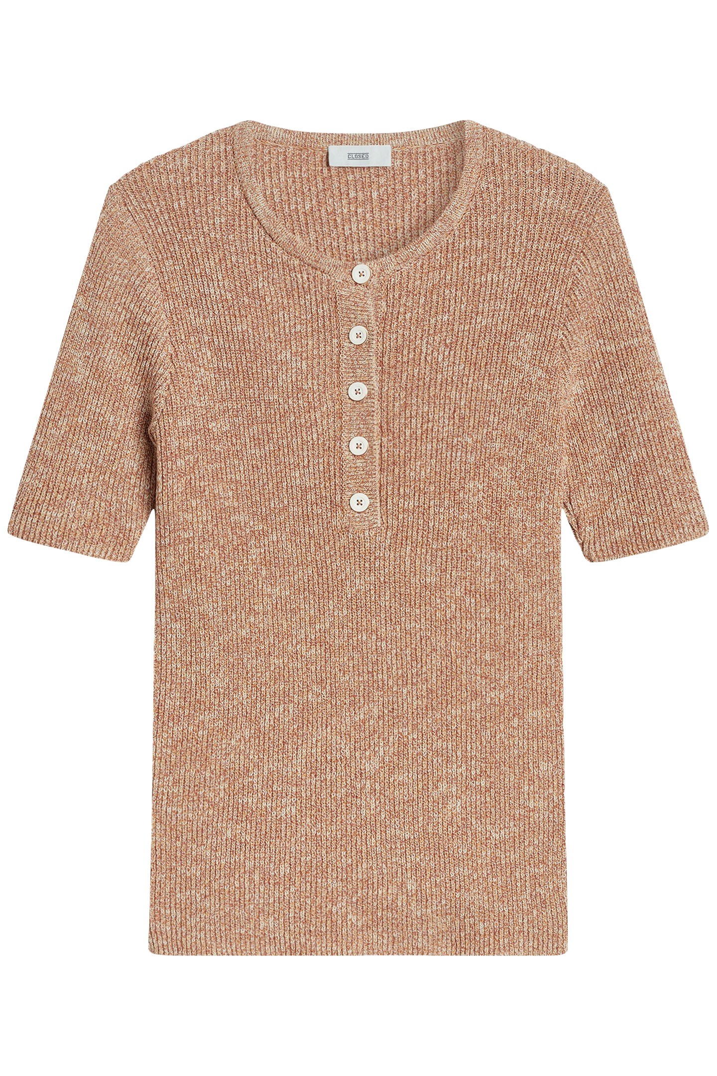 HENLEY SHORT SLEEVE KNITS GOLDEN CINNAMON 4