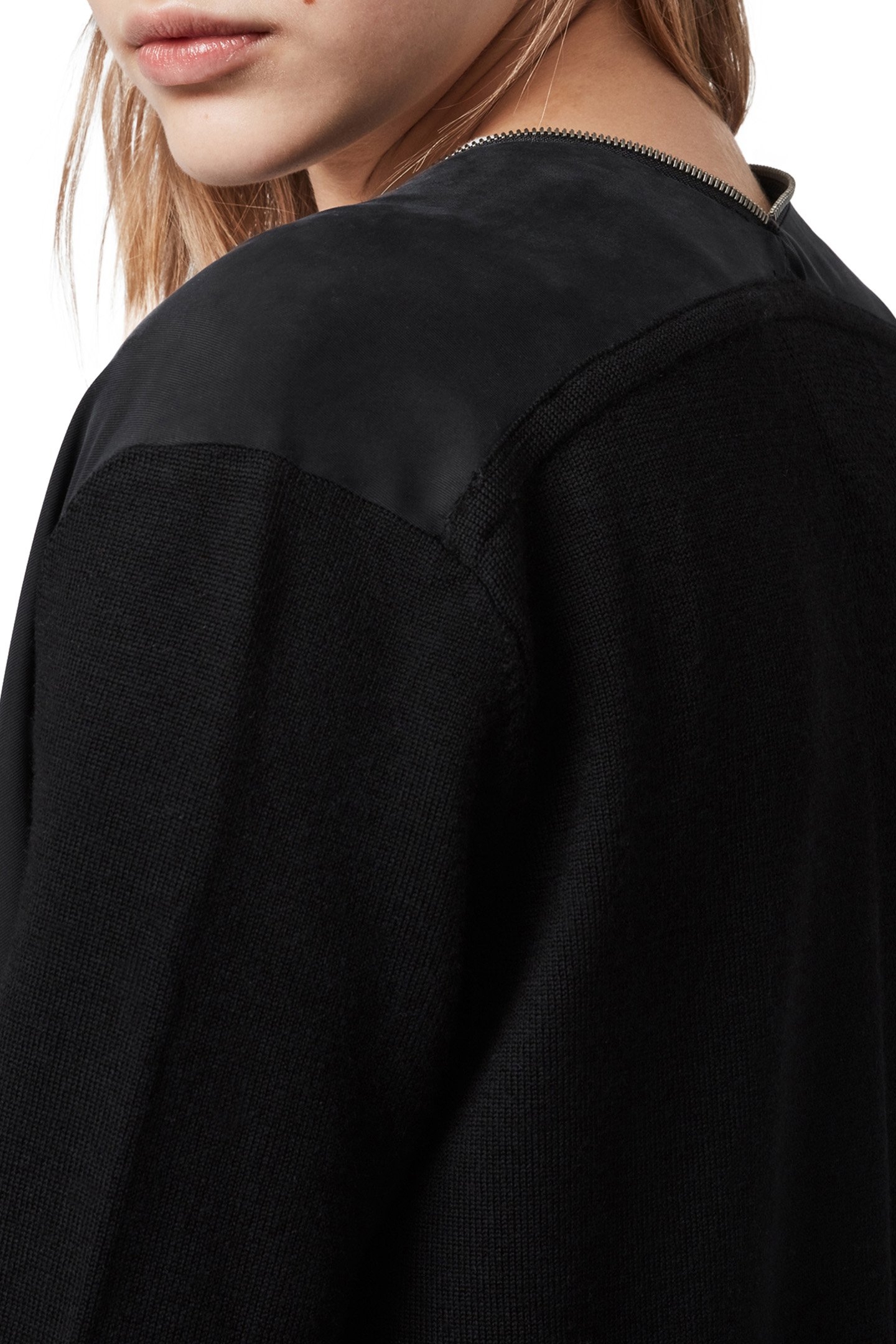 JAMIE ZIP CARDIGAN BLACK/INK NAVY 5