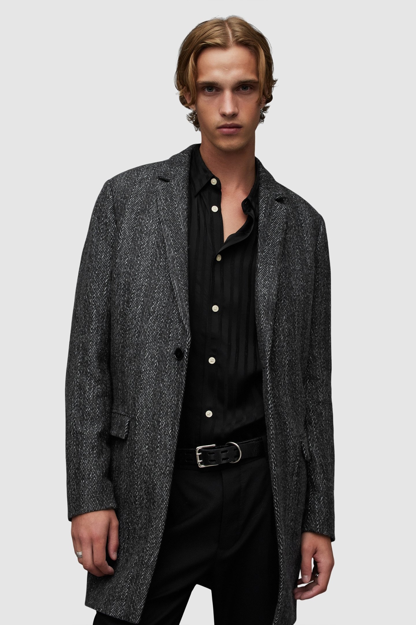 MANOR HERRINGBONE CO BLACK 1