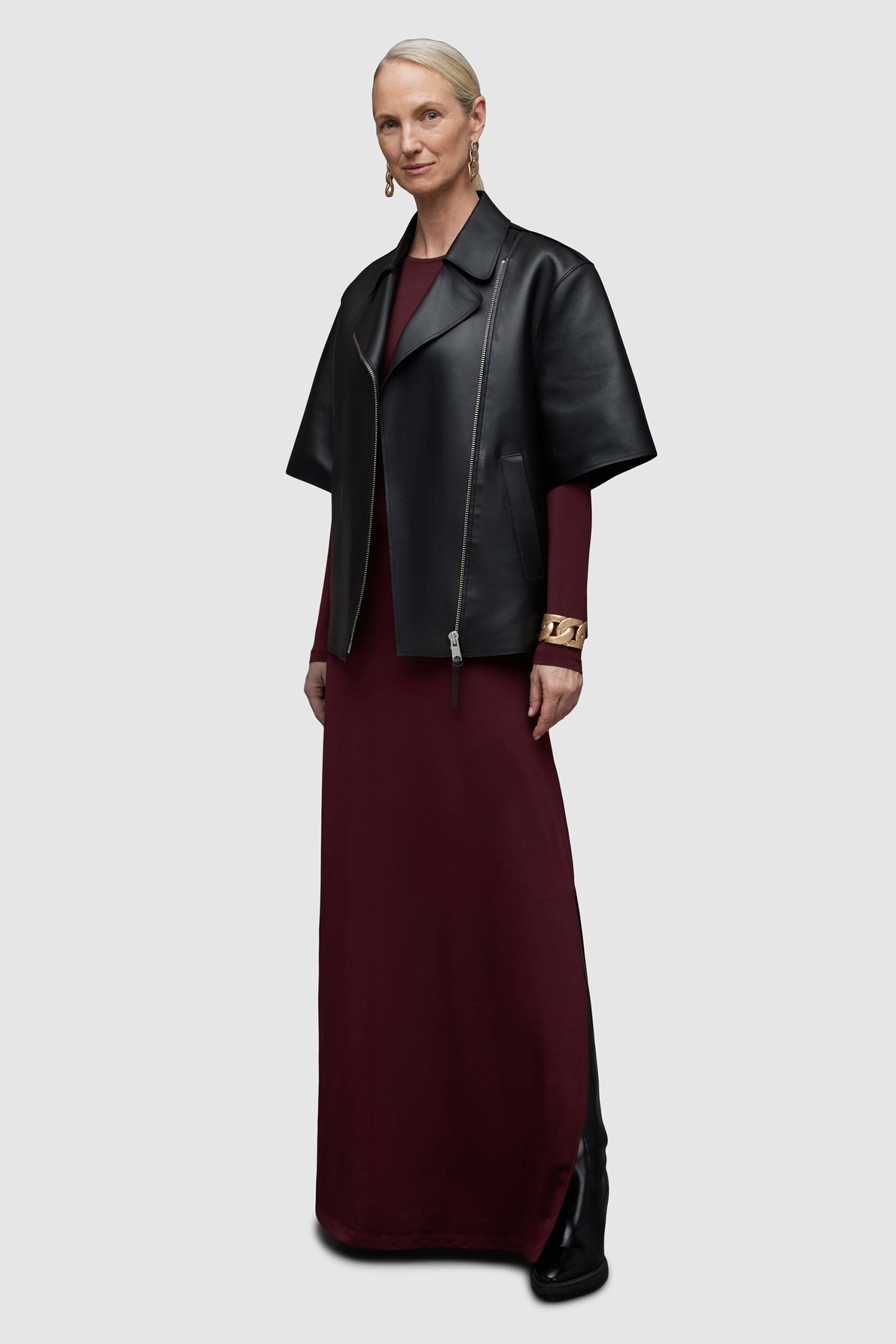 KATLYN LS MAXI DRESS WINTER ORCHID RED 4