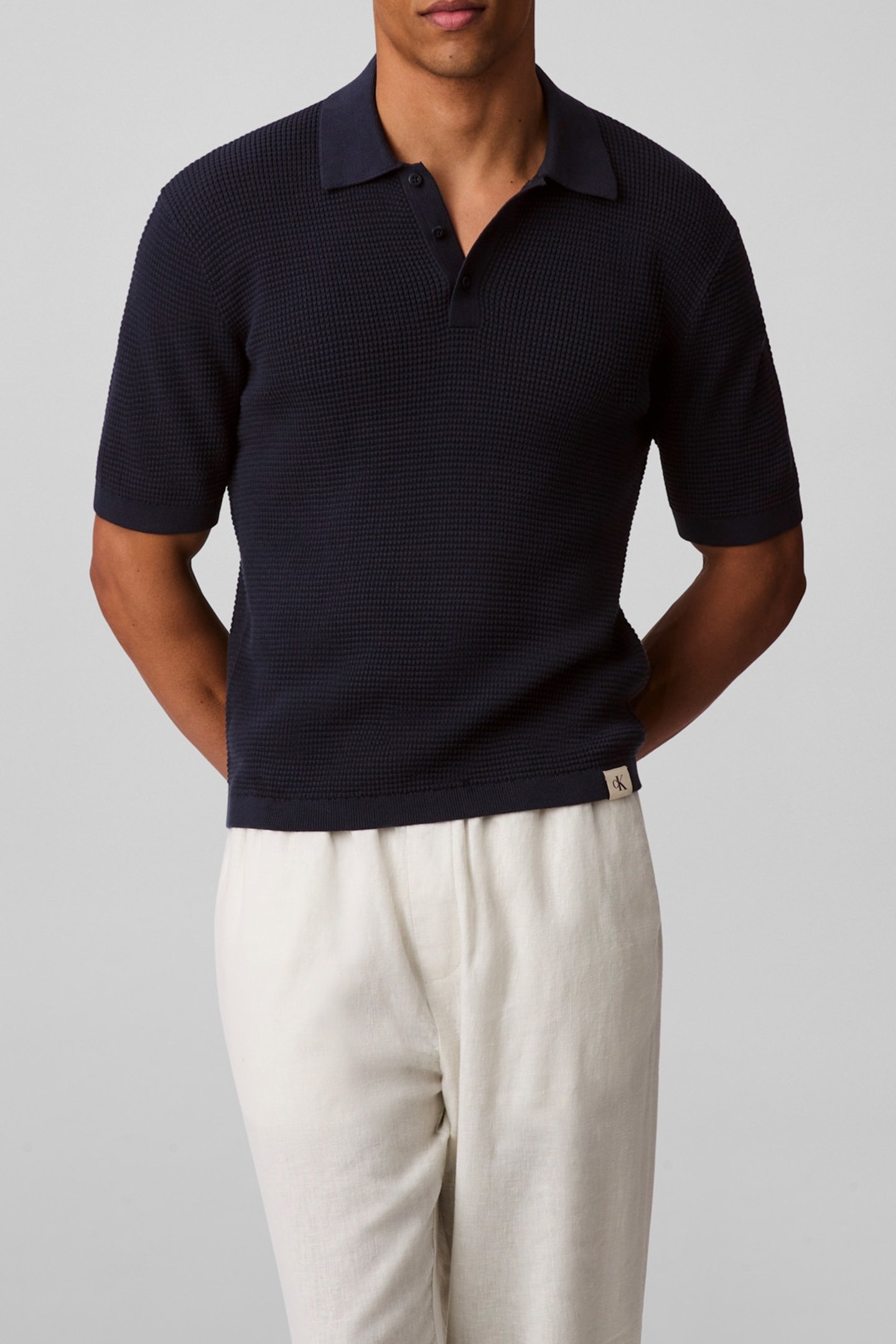 STRAIGHT FIT POLO SHIRT, BLUE 1